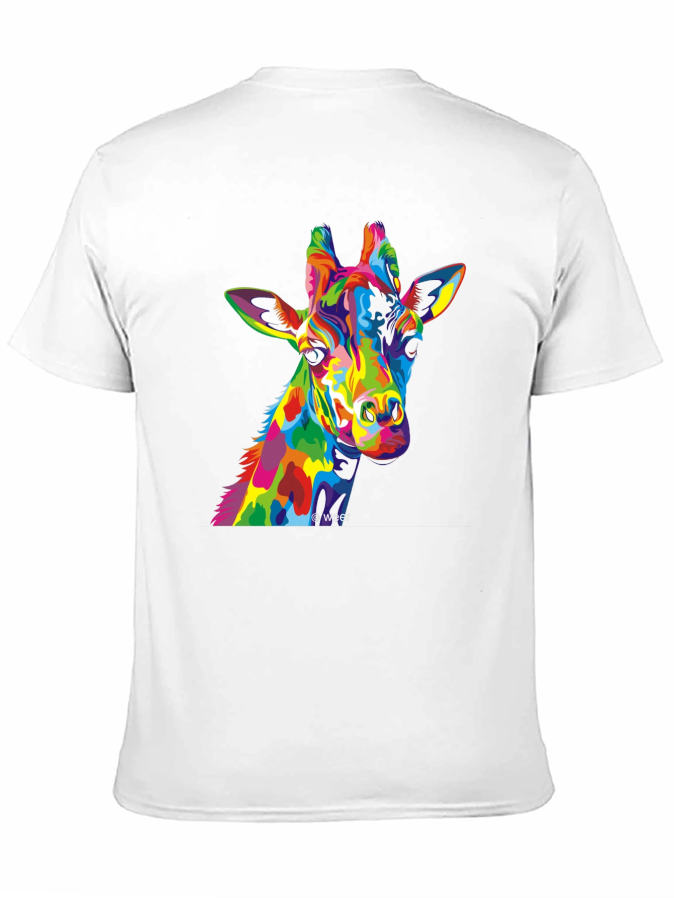 Colorful Giraffe Graphic T-Shirt