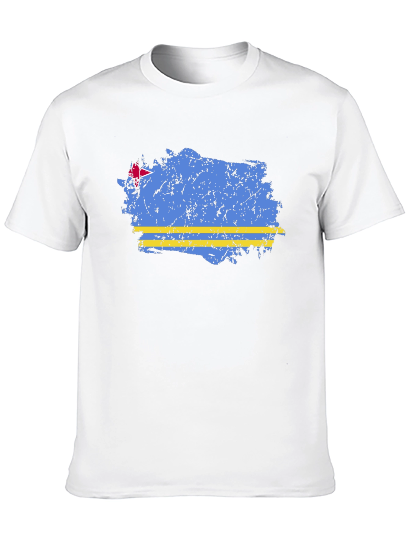 Aruba Flag Distressed Graphic T-Shirt