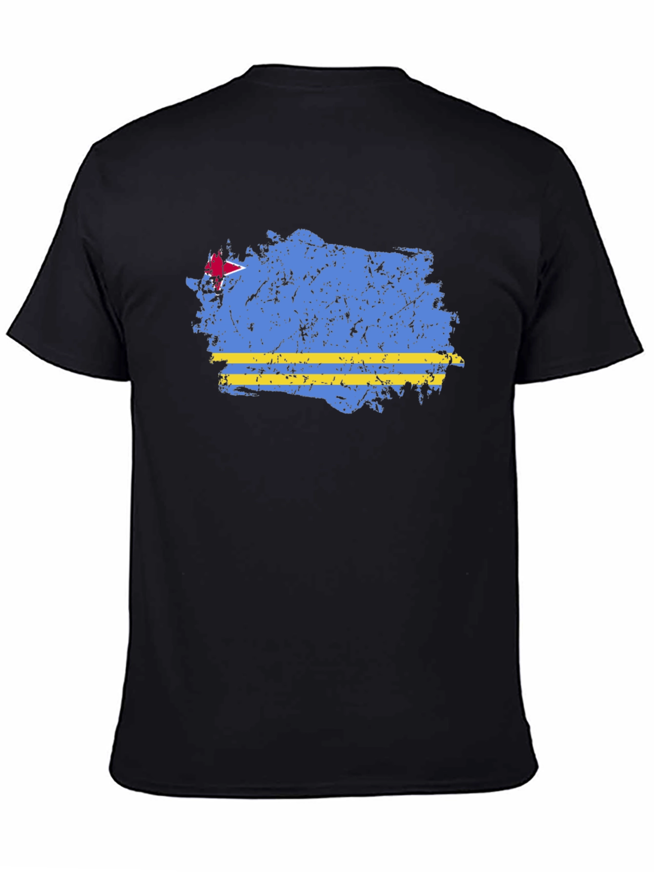 Aruba Flag Distressed Graphic T-Shirt