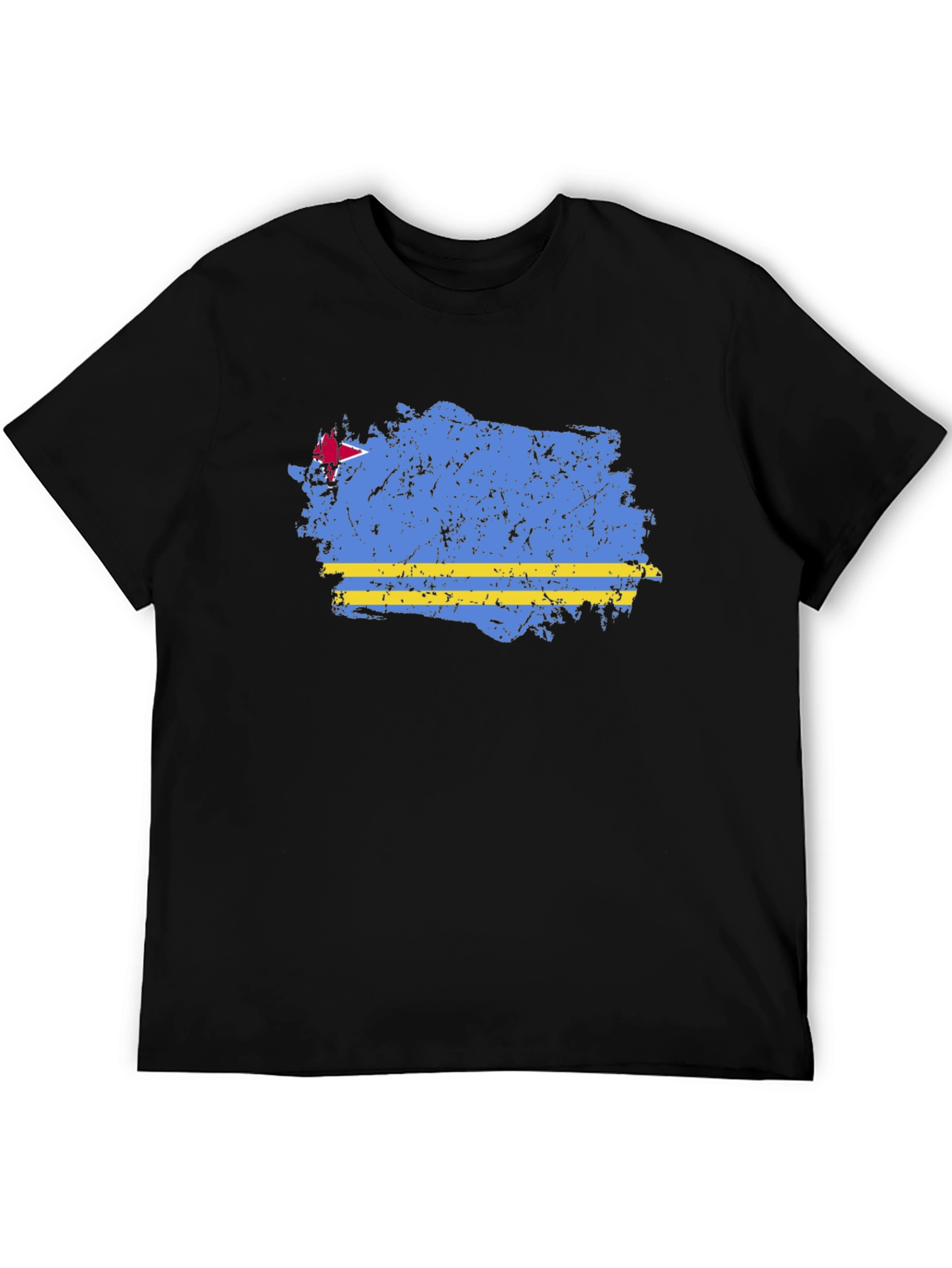 Aruba Flag Distressed Graphic T-Shirt