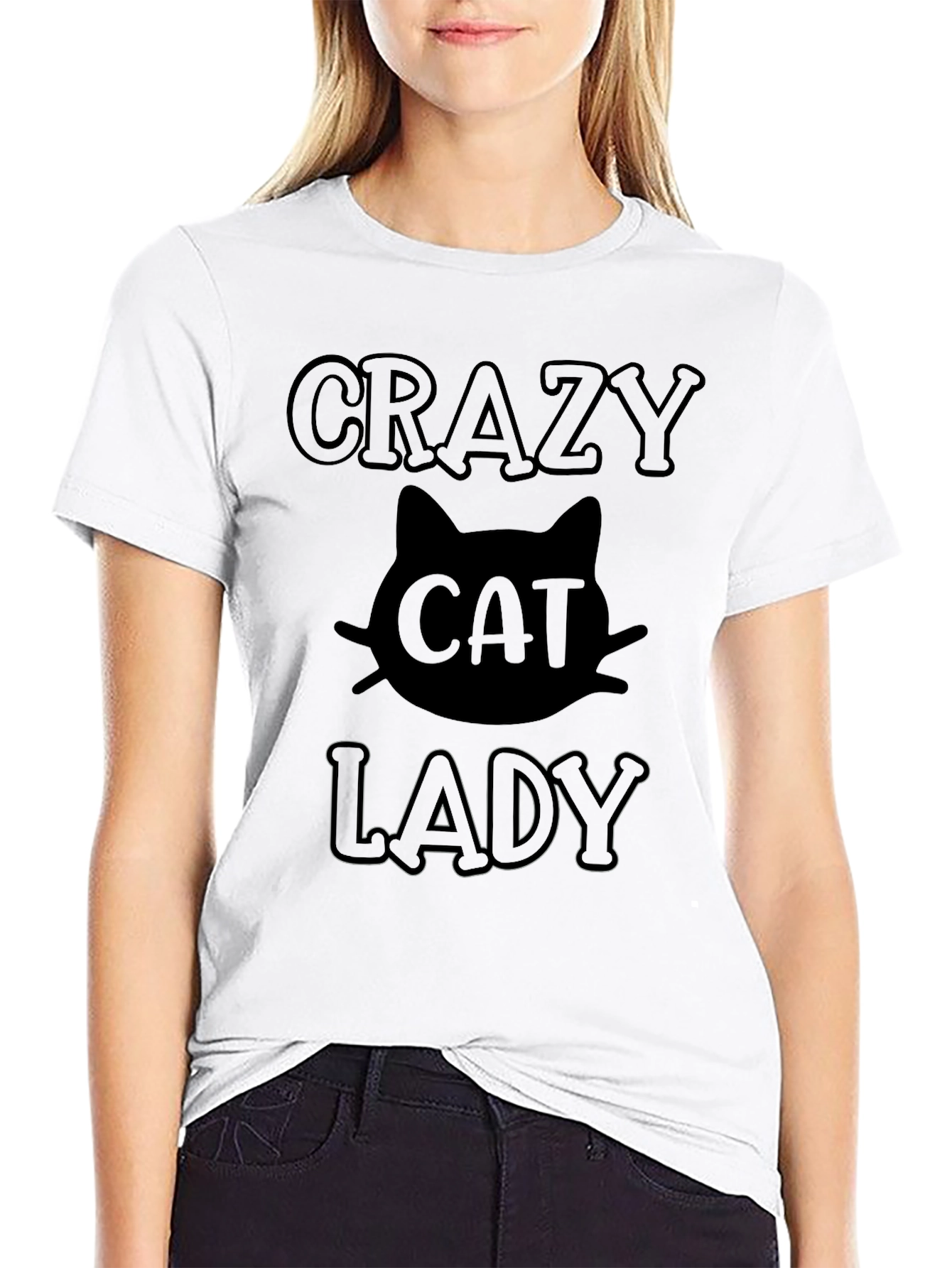 Crazy Cat Lady Black T-Shirt