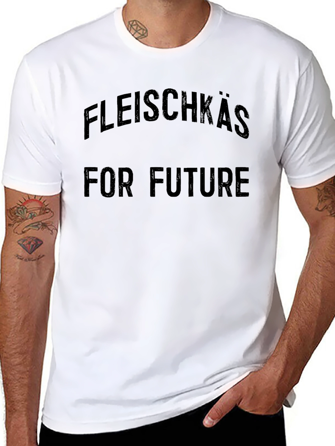 Fleischkäse For Future Black Graphic T-Shirt