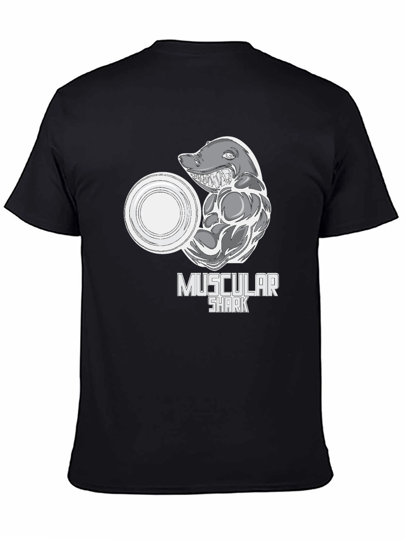 Muscular Shark Graphic T-Shirt - Gym Humor Tee