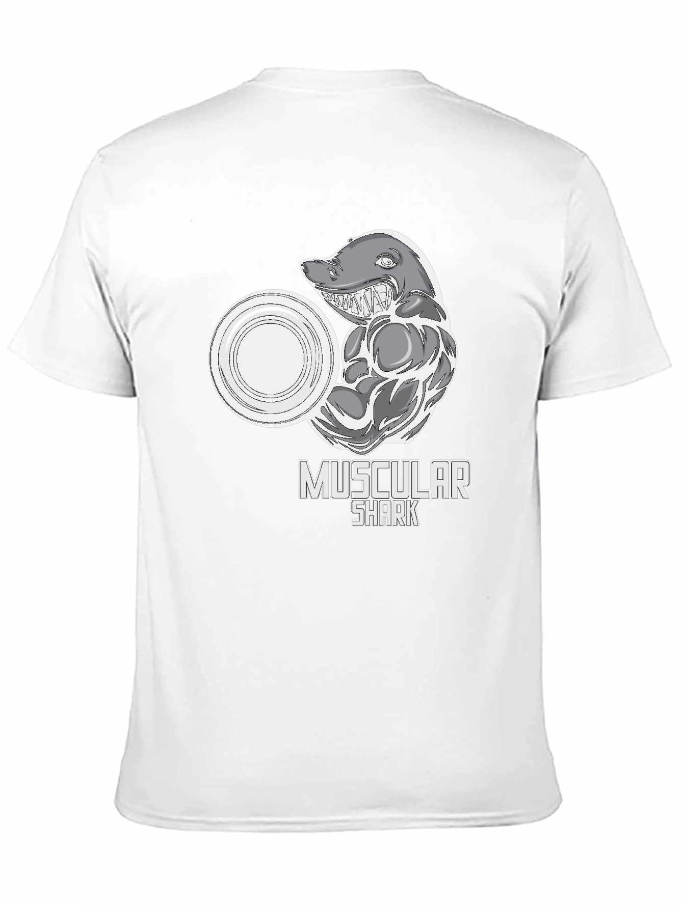Muscular Shark Graphic T-Shirt - Gym Humor Tee