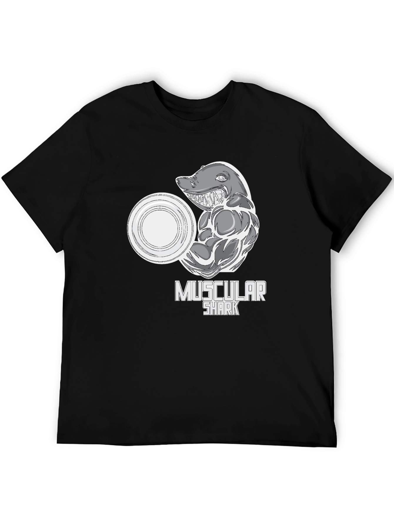 Muscular Shark Graphic T-Shirt - Gym Humor Tee