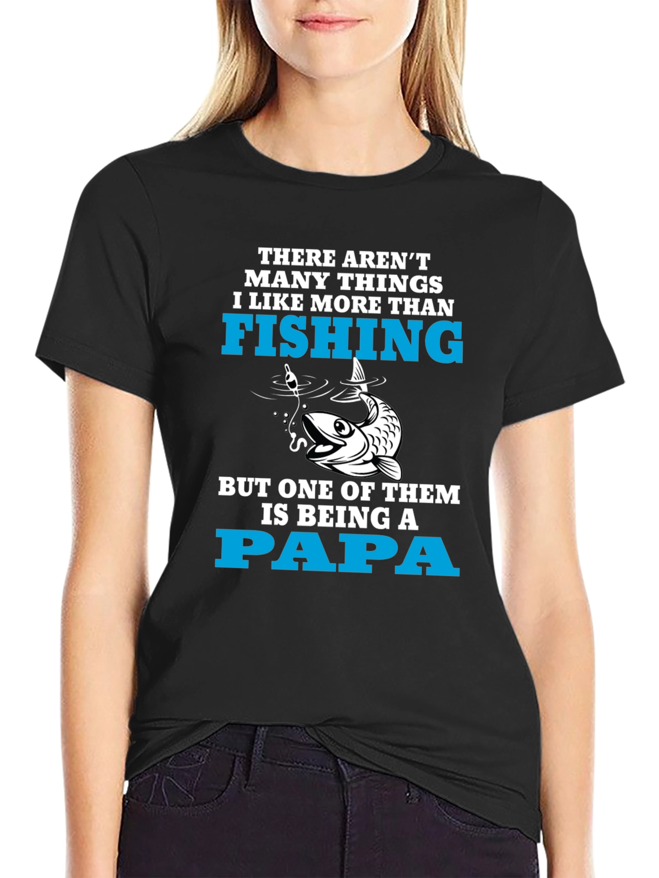 Fishing Papa T-Shirt - Fisherman Fathers Day Gift