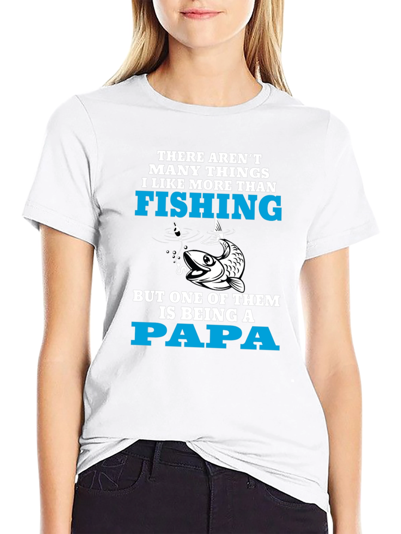 Fishing Papa T-Shirt - Fisherman Fathers Day Gift