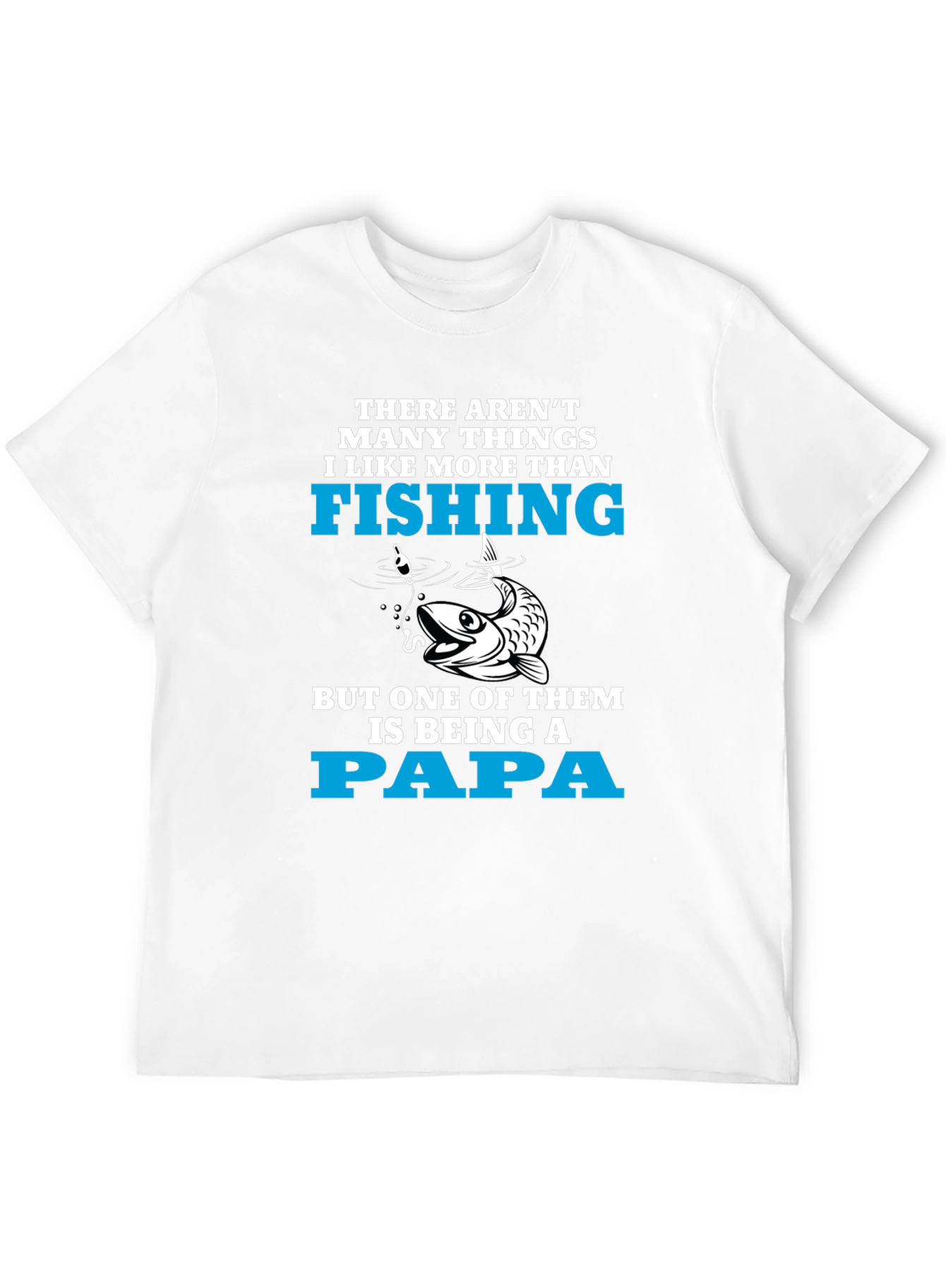 Fishing Papa T-Shirt - Fisherman Fathers Day Gift