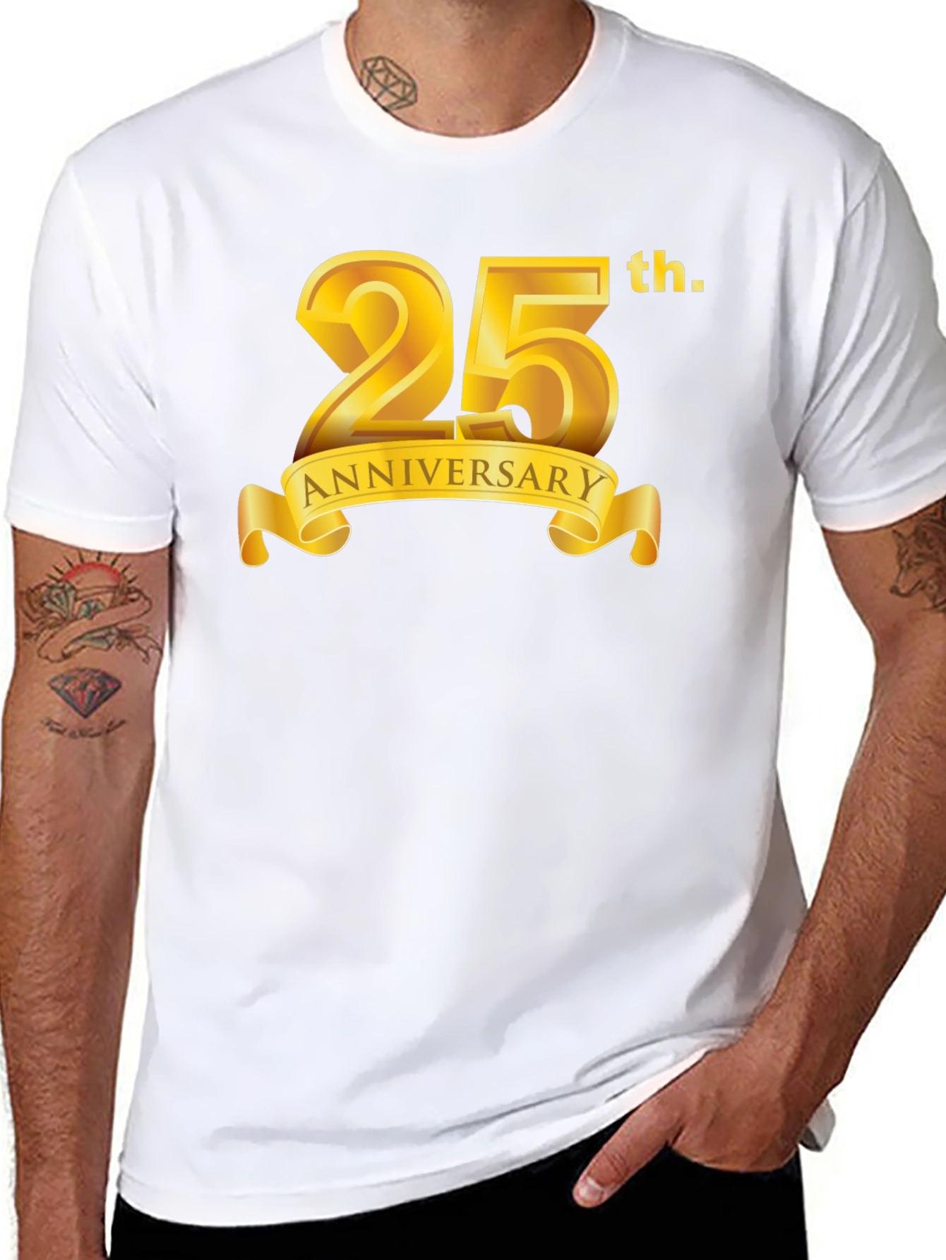 25th Anniversary Black Graphic T-Shirt