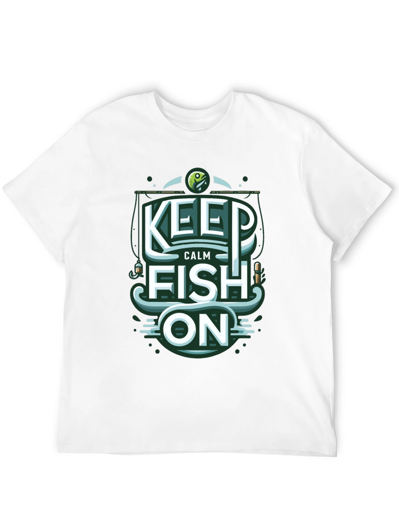 Keep Calm Fish On Graphic Tee