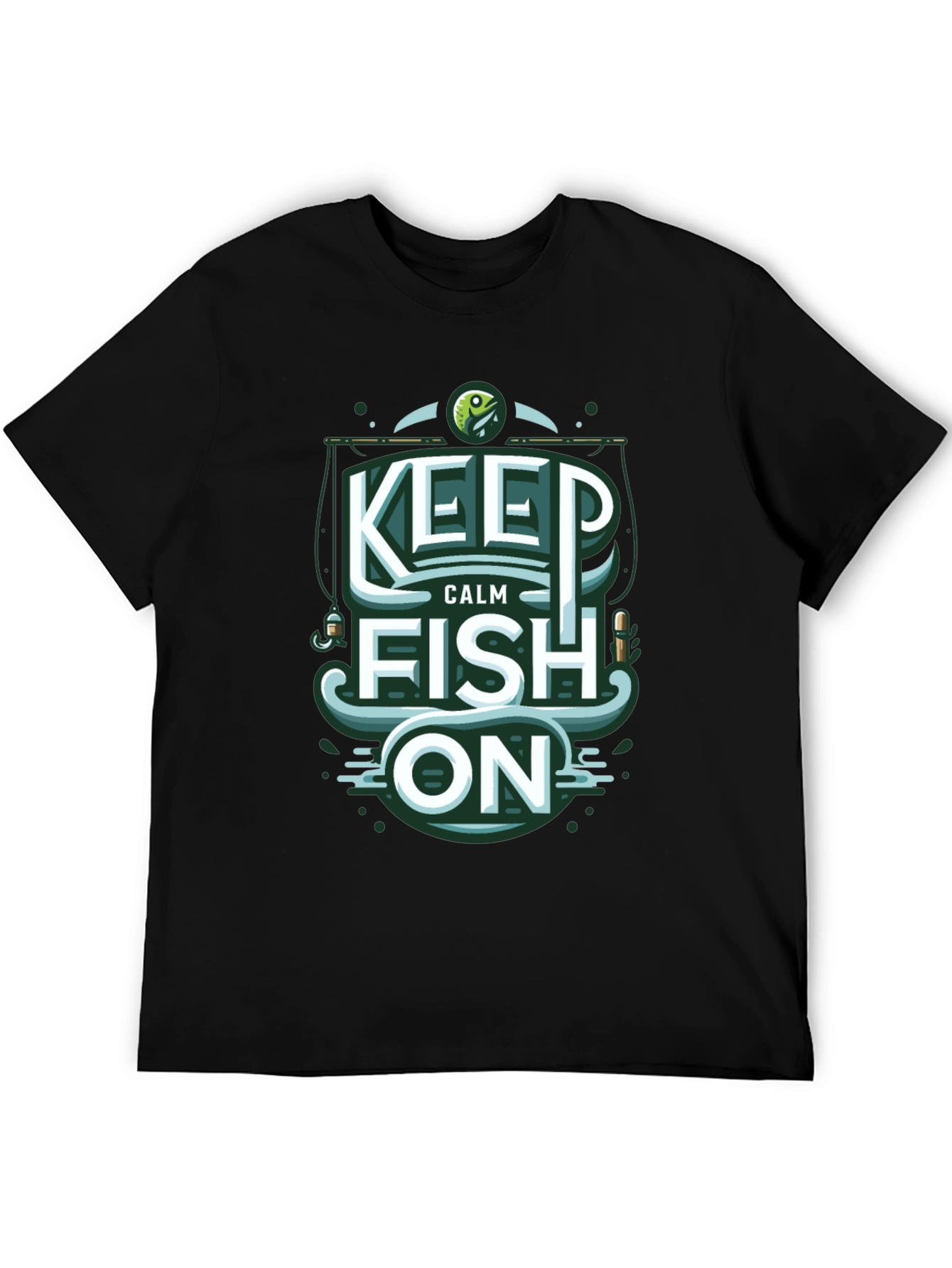 Keep Calm Fish On Graphic Tee