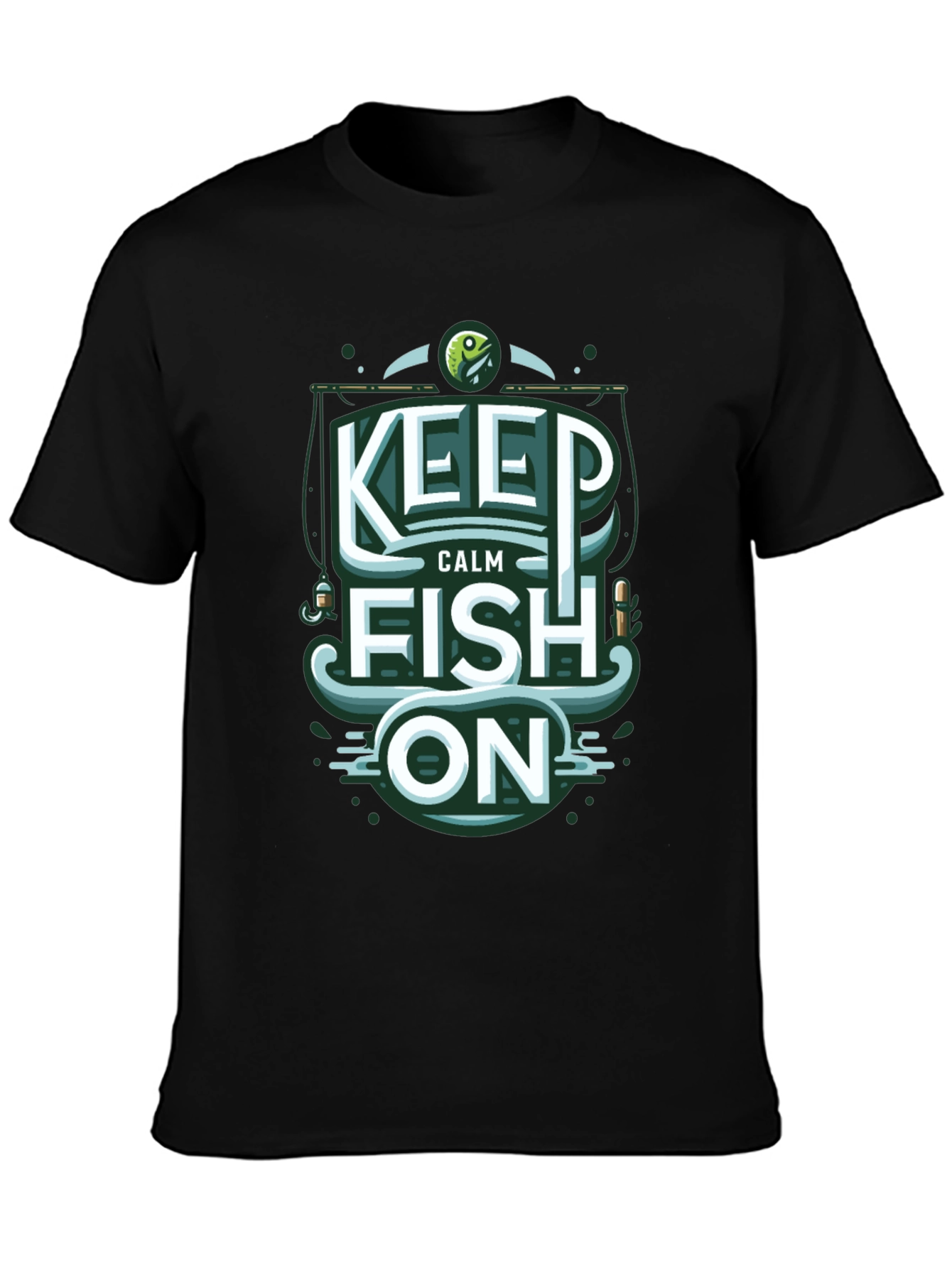 Keep Calm Fish On Graphic Tee
