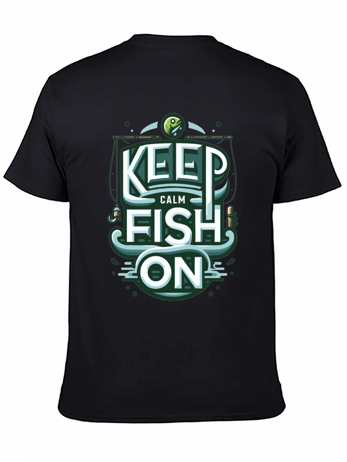Keep Calm Fish On Graphic Tee