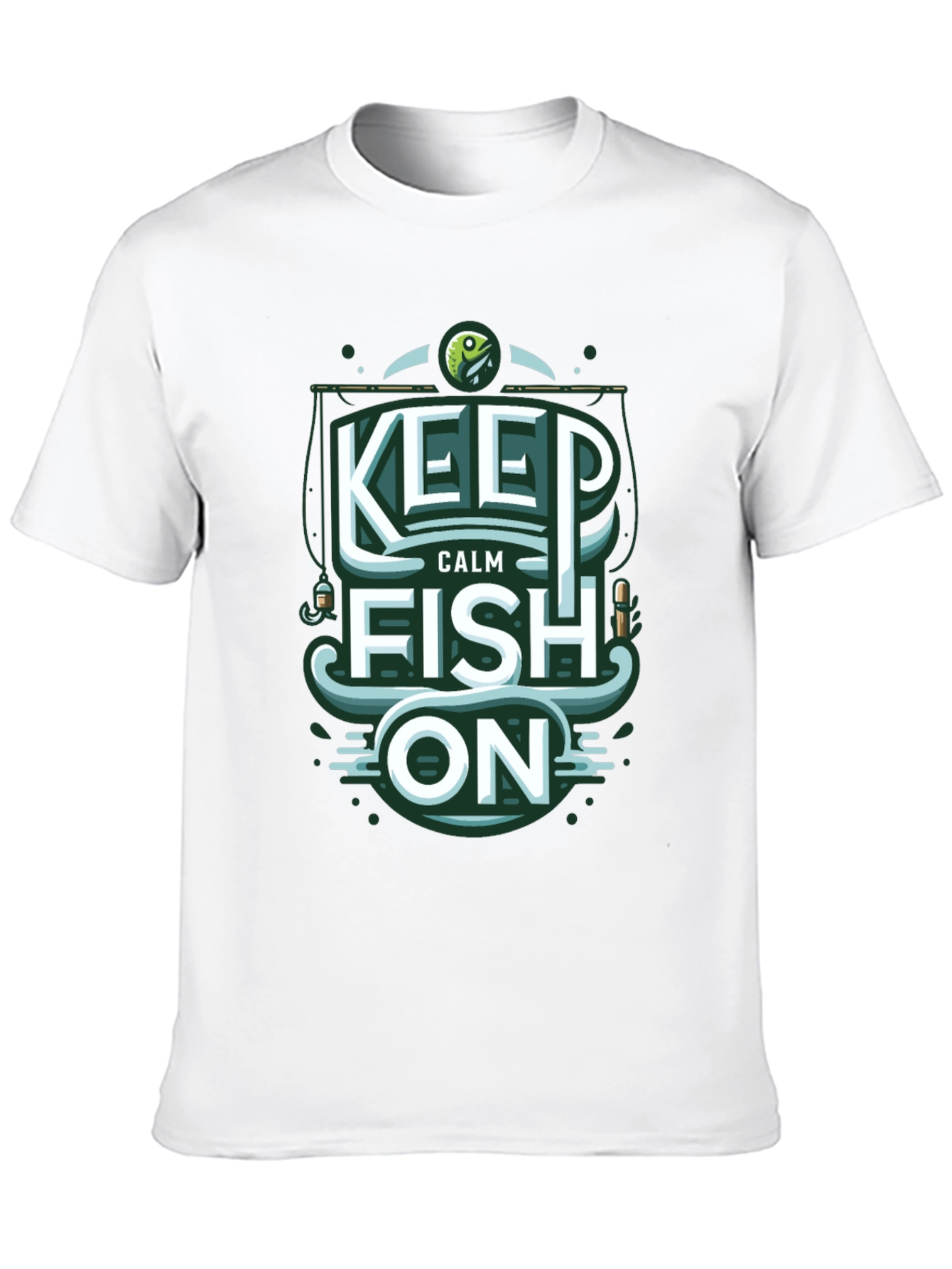 Keep Calm Fish On Graphic Tee