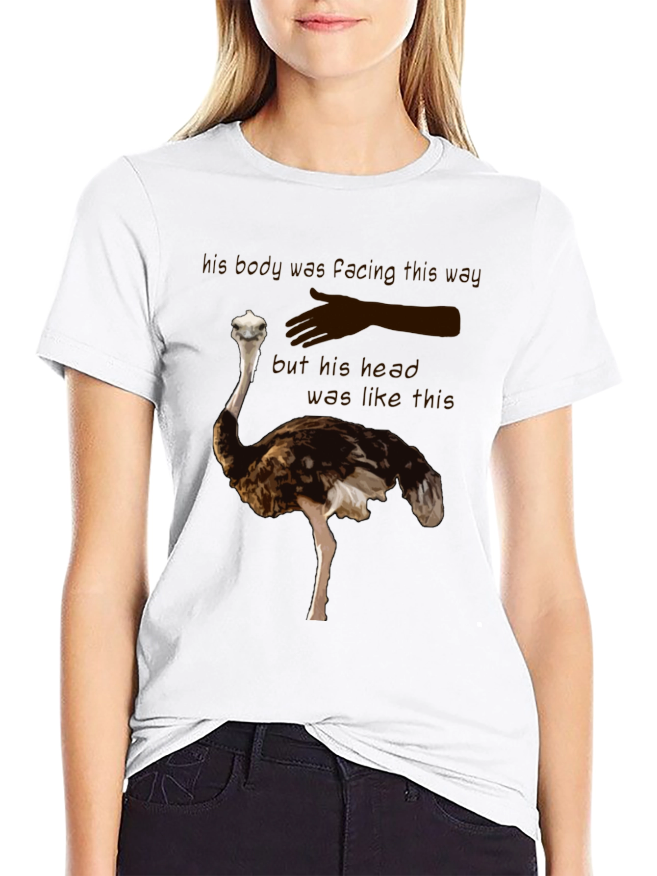 Ostrich T-Shirt - Funny Head in the Sand Tee