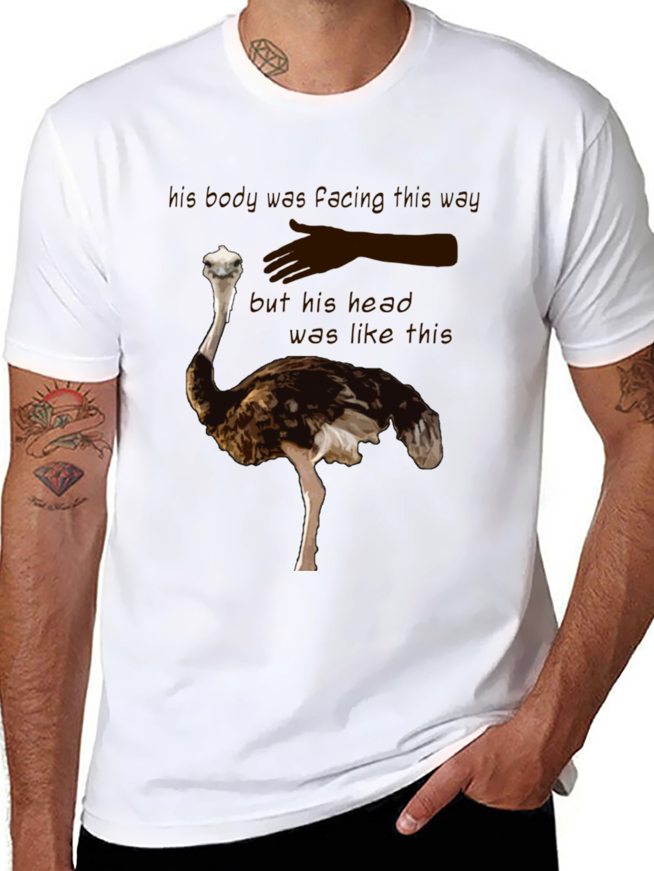 Ostrich T-Shirt - Funny Head in the Sand Tee