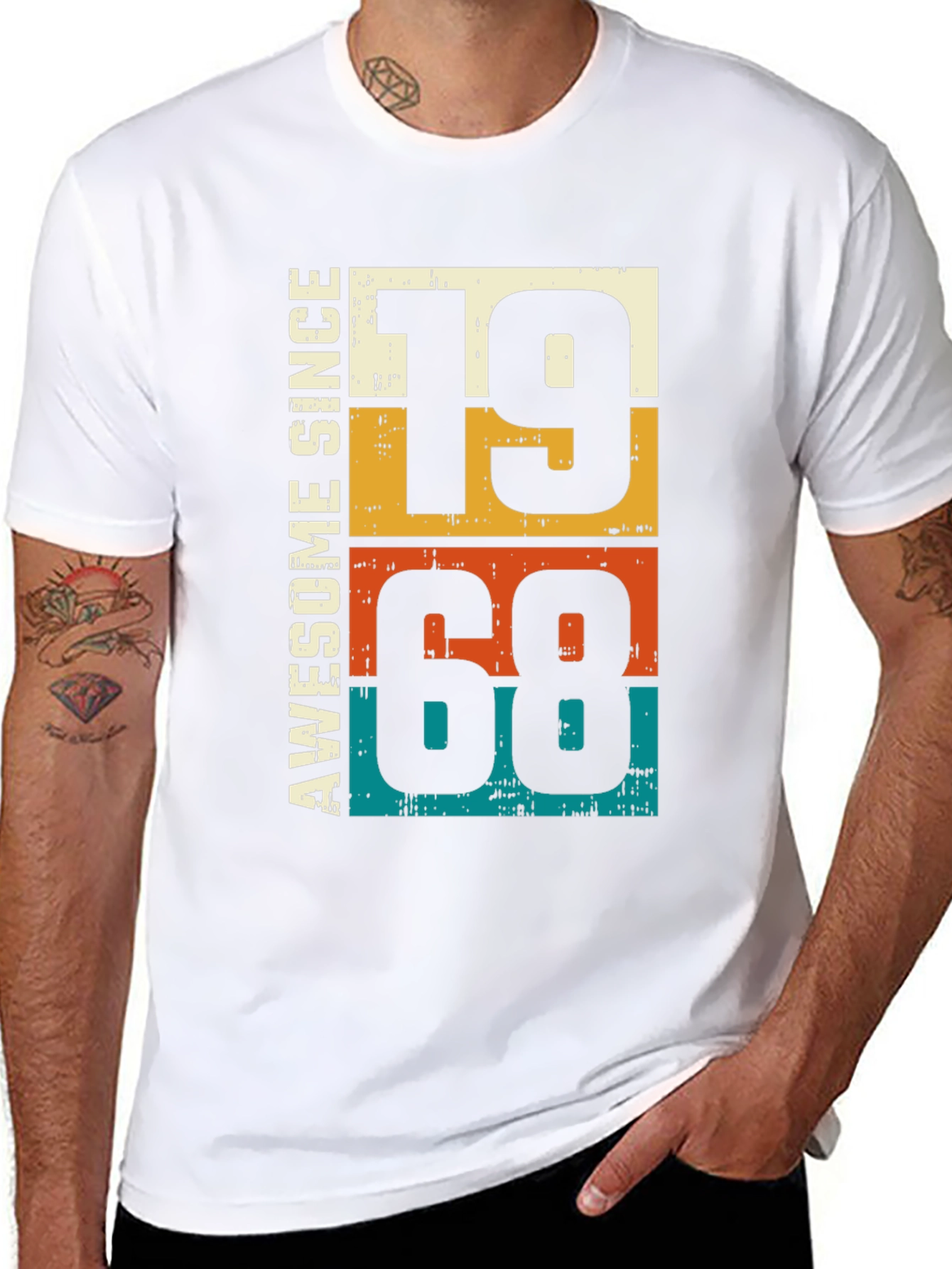 Awesome Since 1968 Retro Style T-Shirt