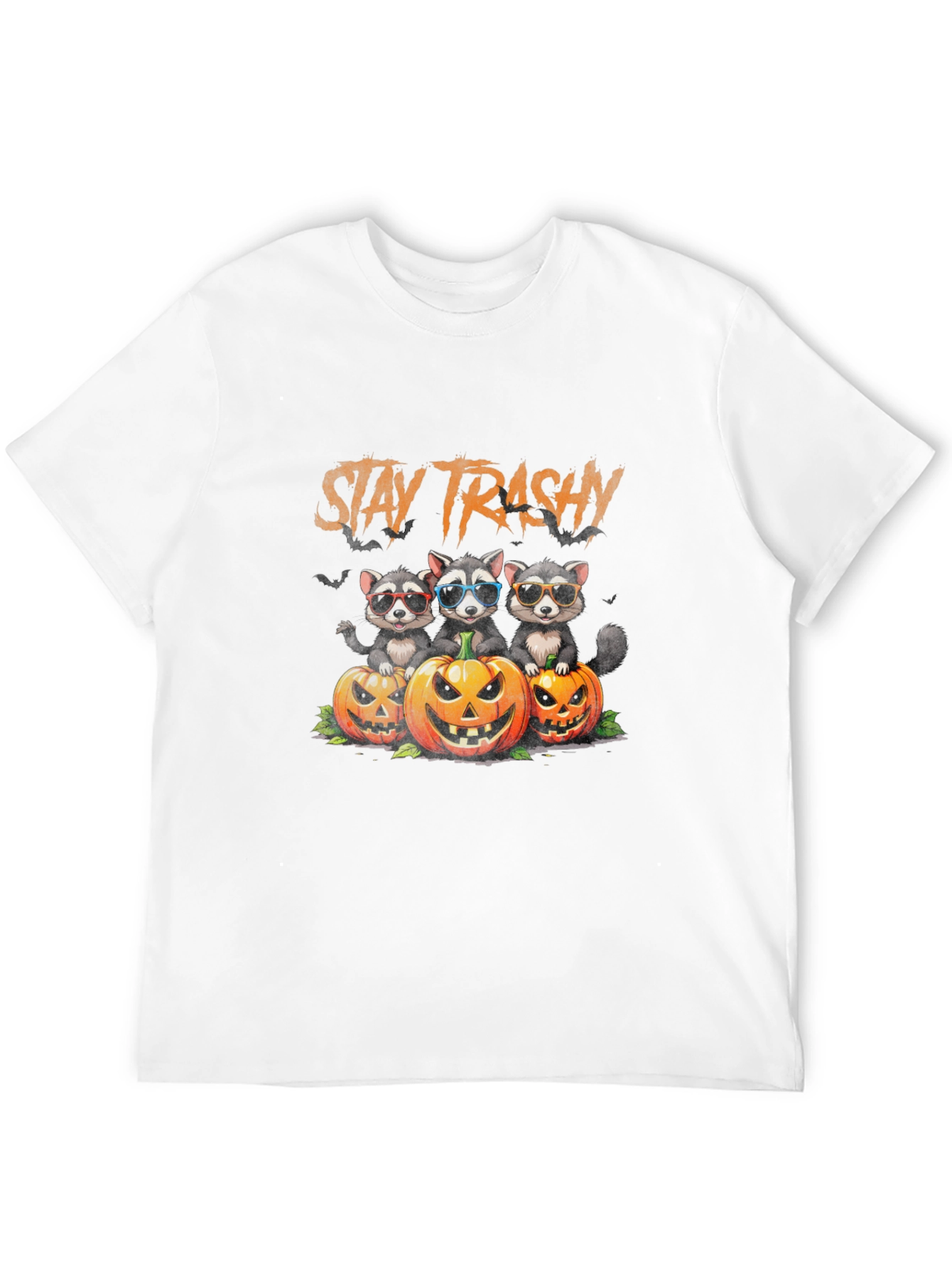 Stay Trashy Raccoon Halloween T-Shirt
