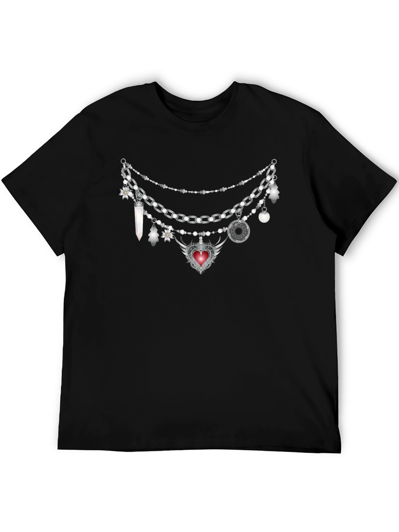 Gothic Charm Necklace Tee