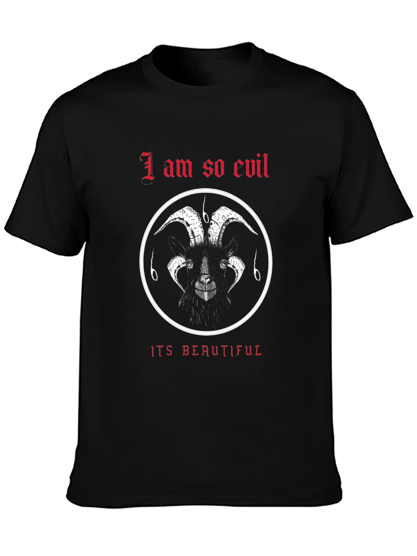 Evil Goat Graphic Tee - Black T-Shirt