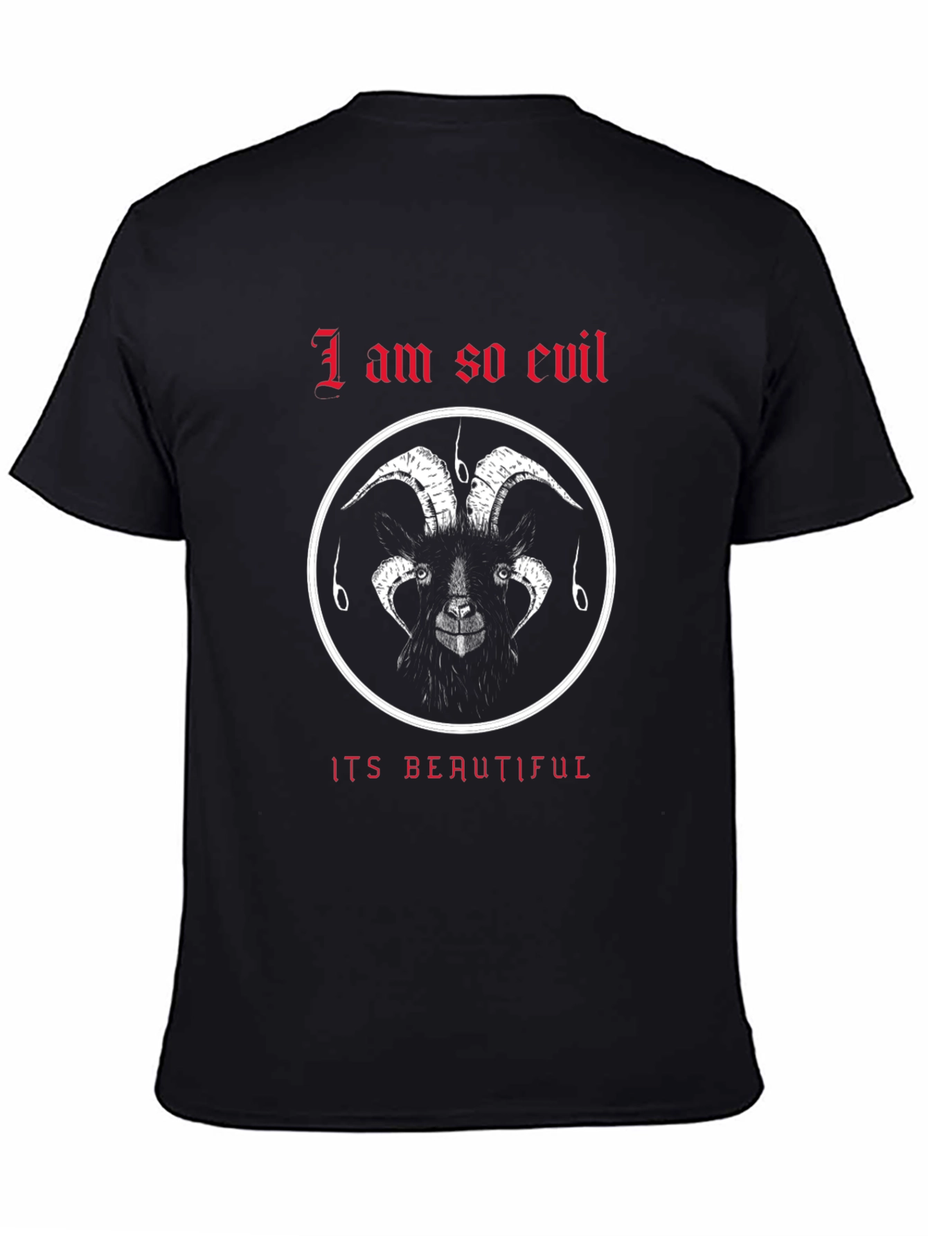 Evil Goat Graphic Tee - Black T-Shirt