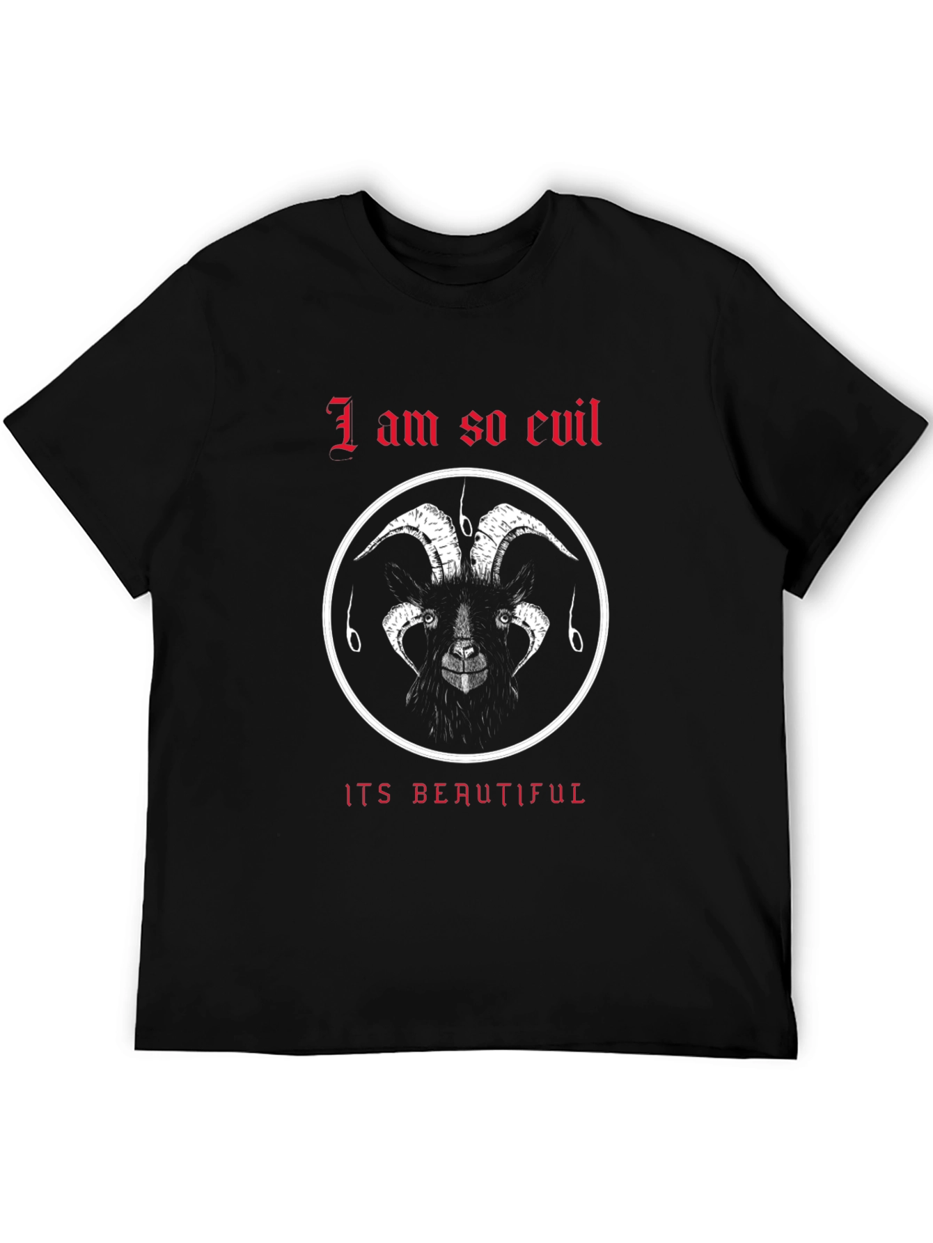 Evil Goat Graphic Tee - Black T-Shirt