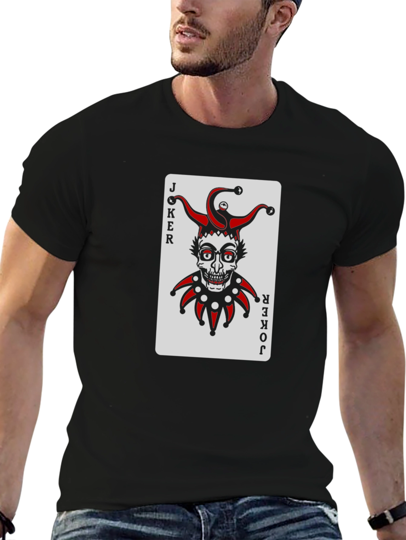 Joker Card Graphic T-Shirt - Unique Design