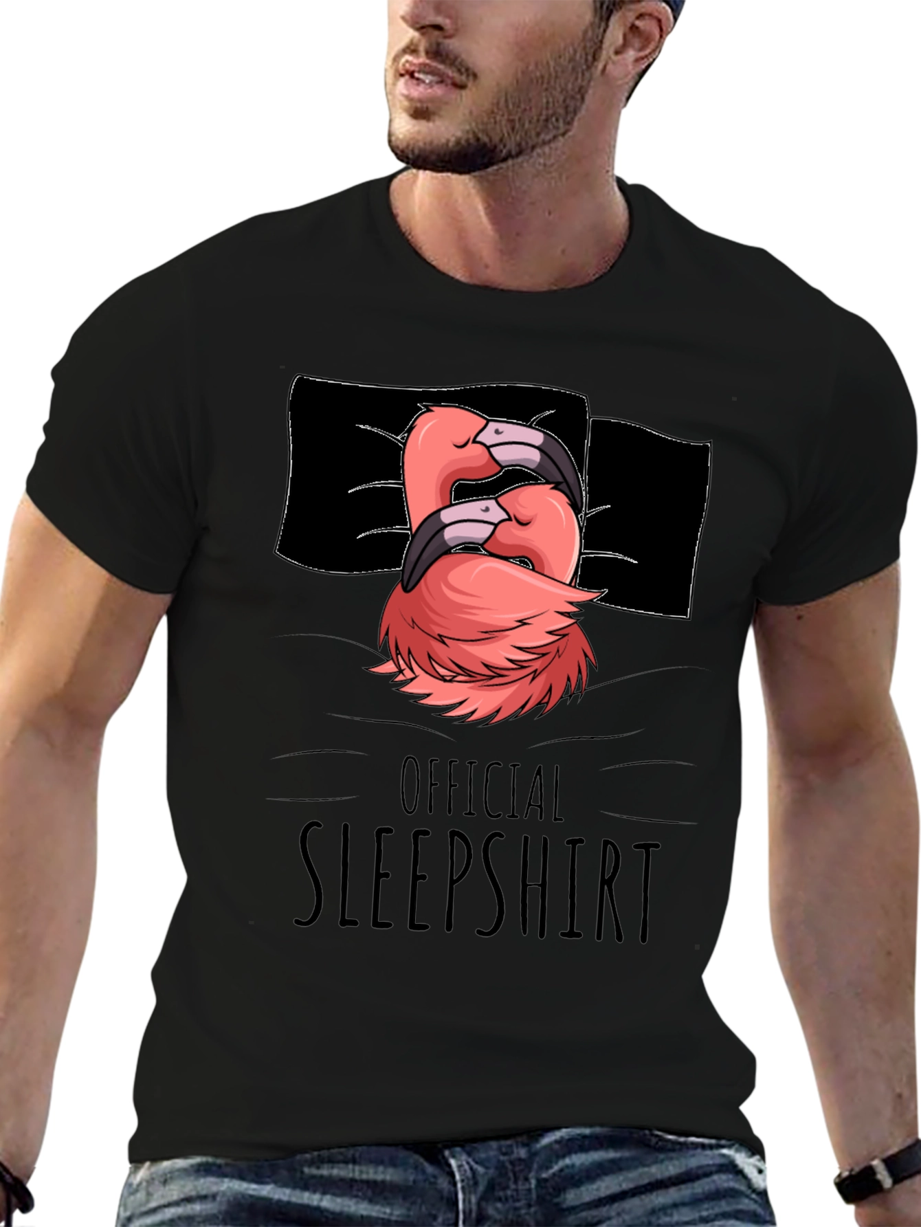 Funny Flamingo Official Sleepshirt Graphic Tee