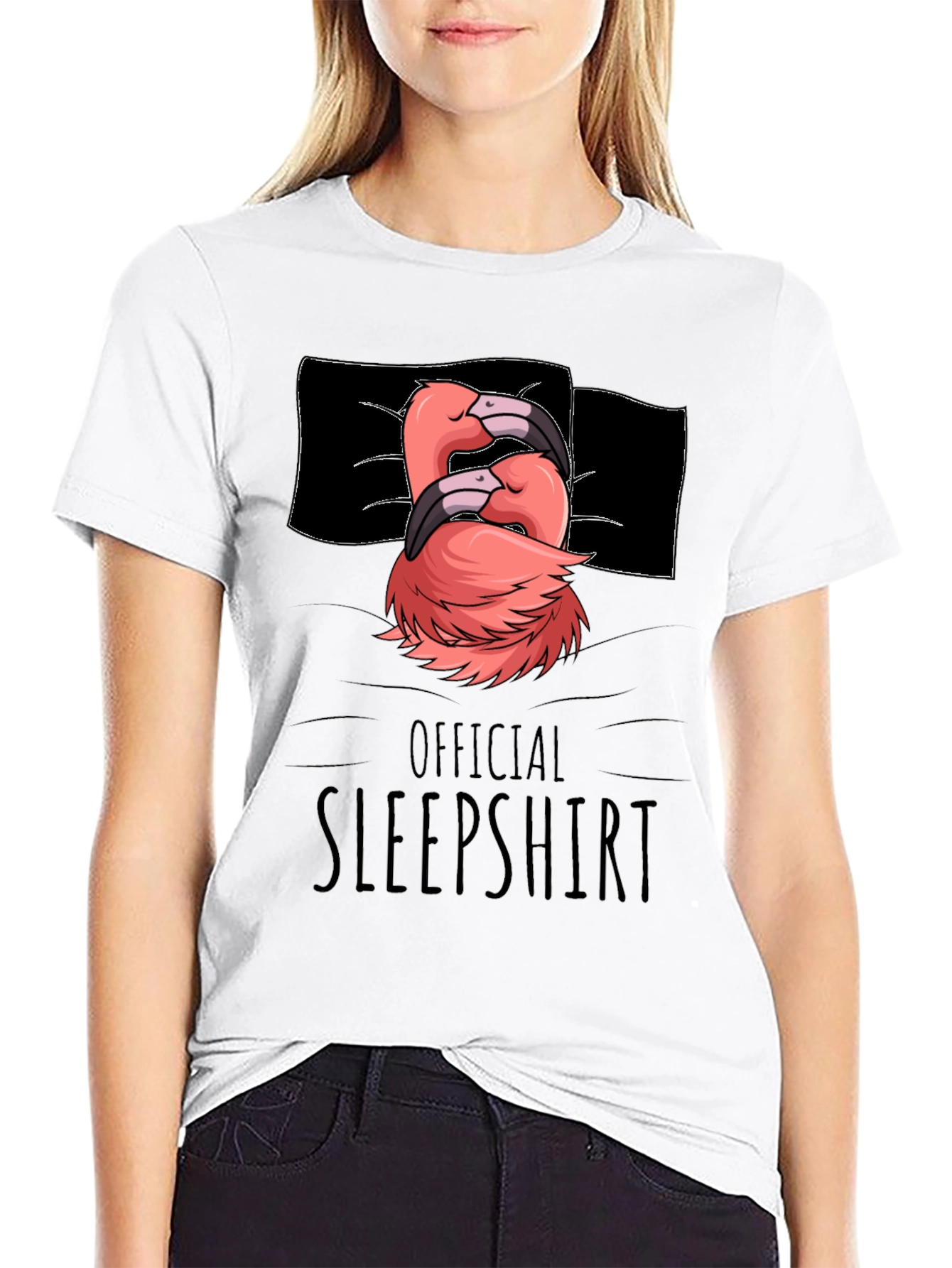Funny Flamingo Official Sleepshirt Graphic Tee