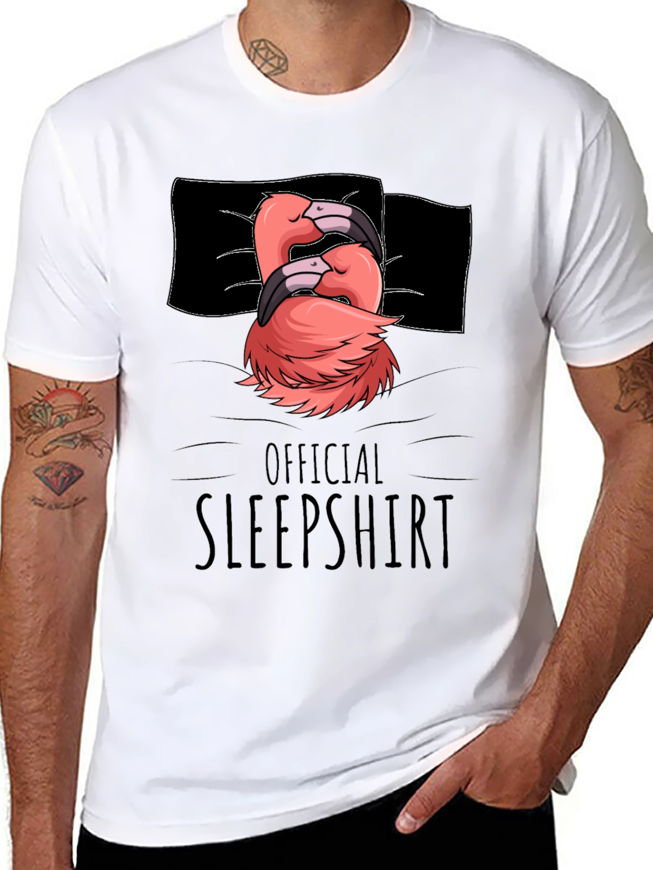 Funny Flamingo Official Sleepshirt Graphic Tee