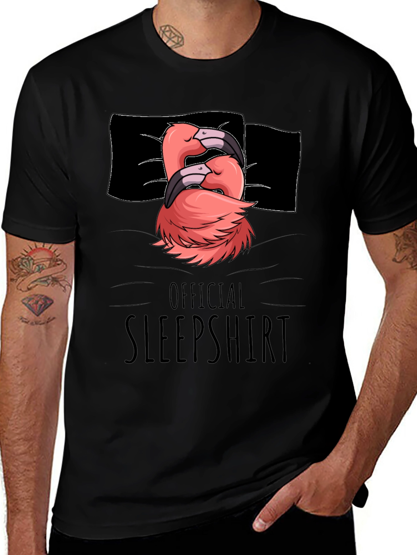 Funny Flamingo Official Sleepshirt Graphic Tee