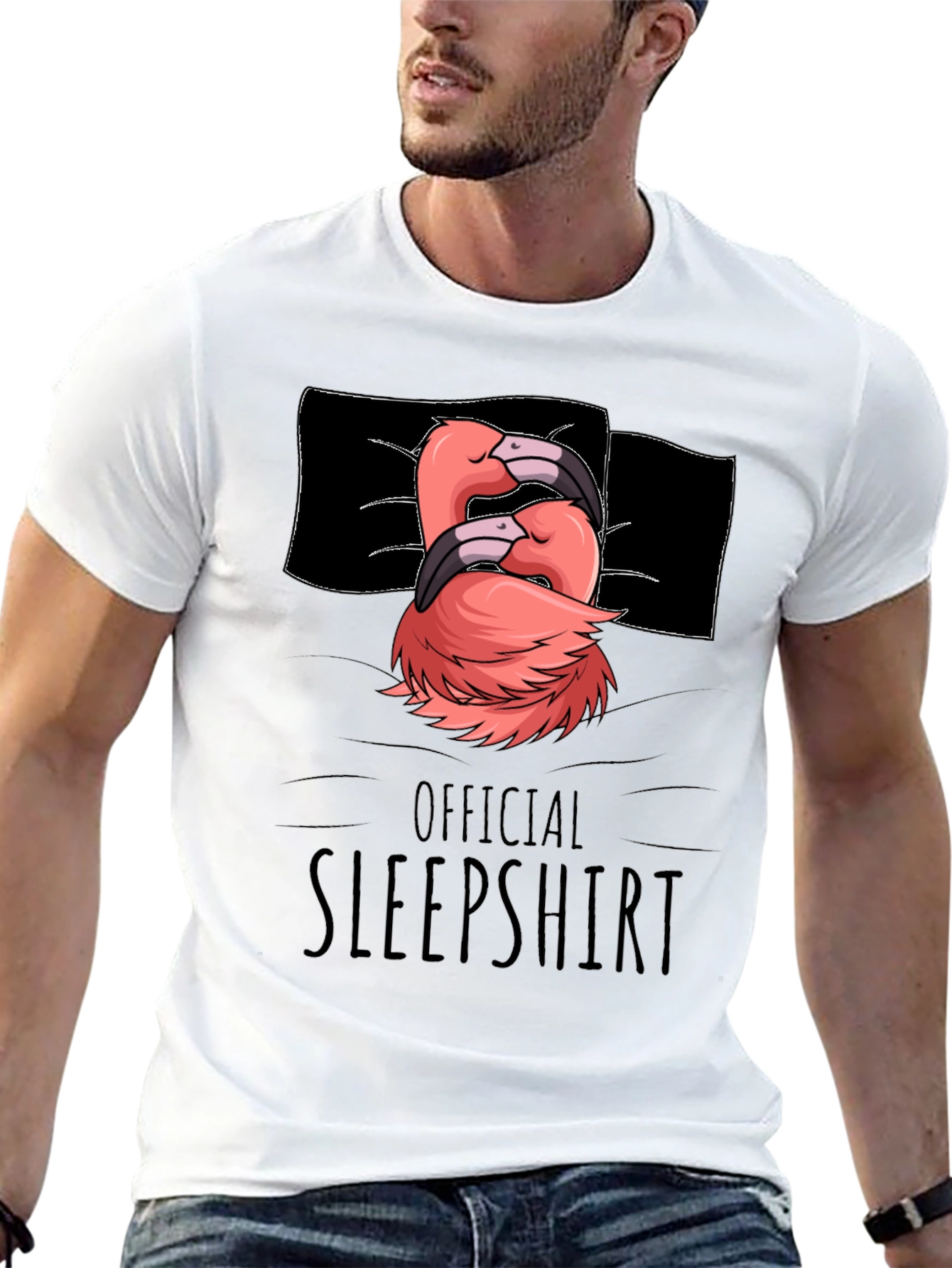 Funny Flamingo Official Sleepshirt Graphic Tee