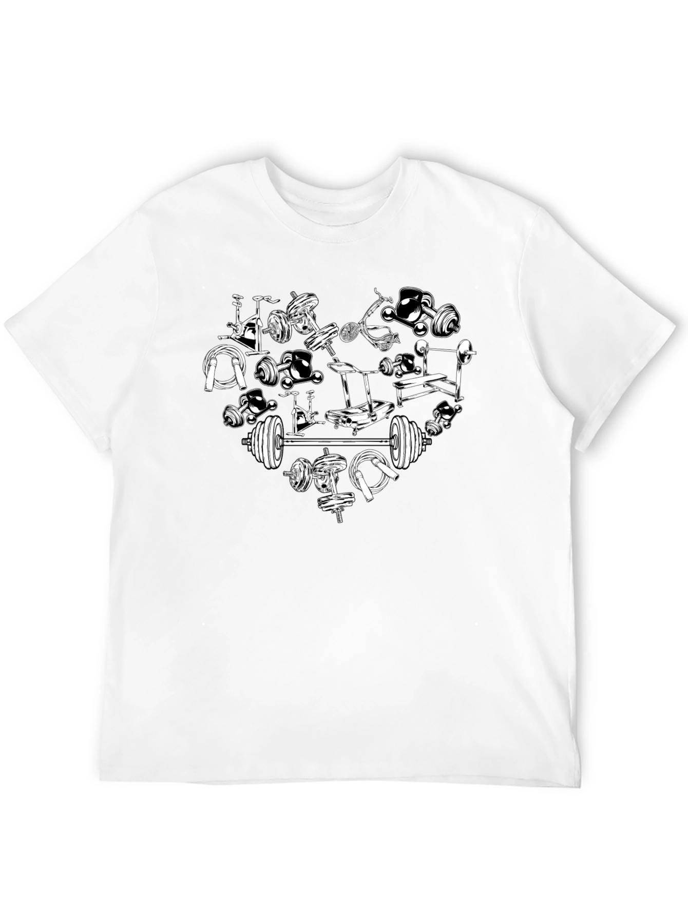 Gym Heart T-Shirt - Fitness Lovers Tee