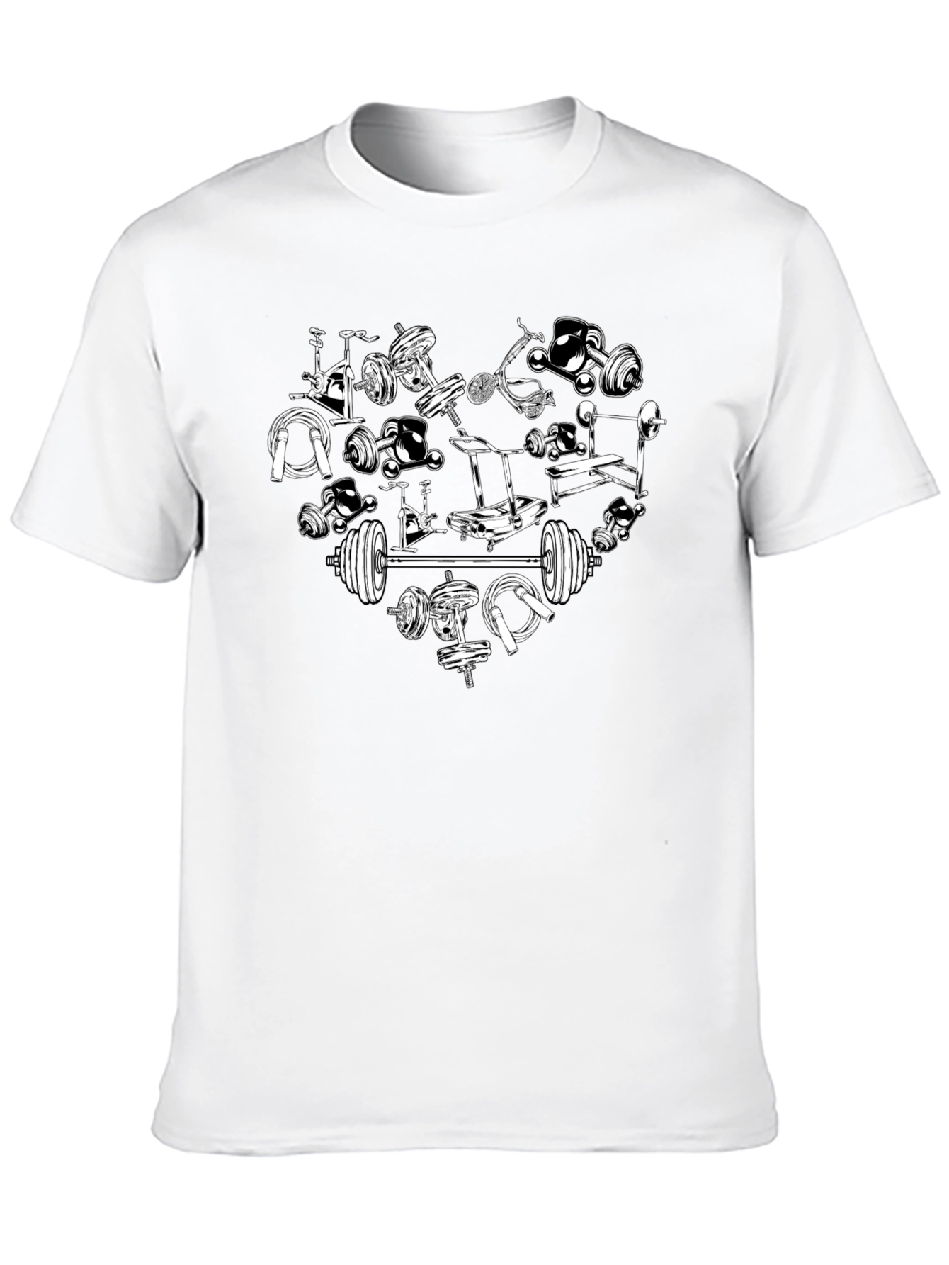 Gym Heart T-Shirt - Fitness Lovers Tee