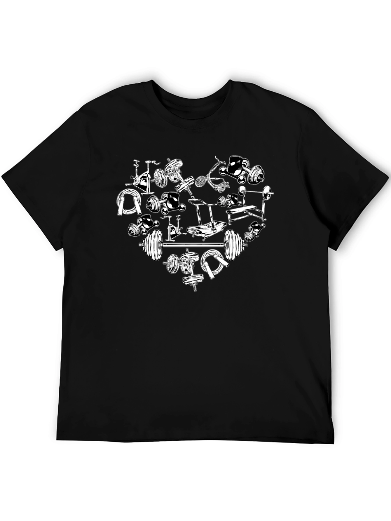 Gym Heart T-Shirt - Fitness Lovers Tee