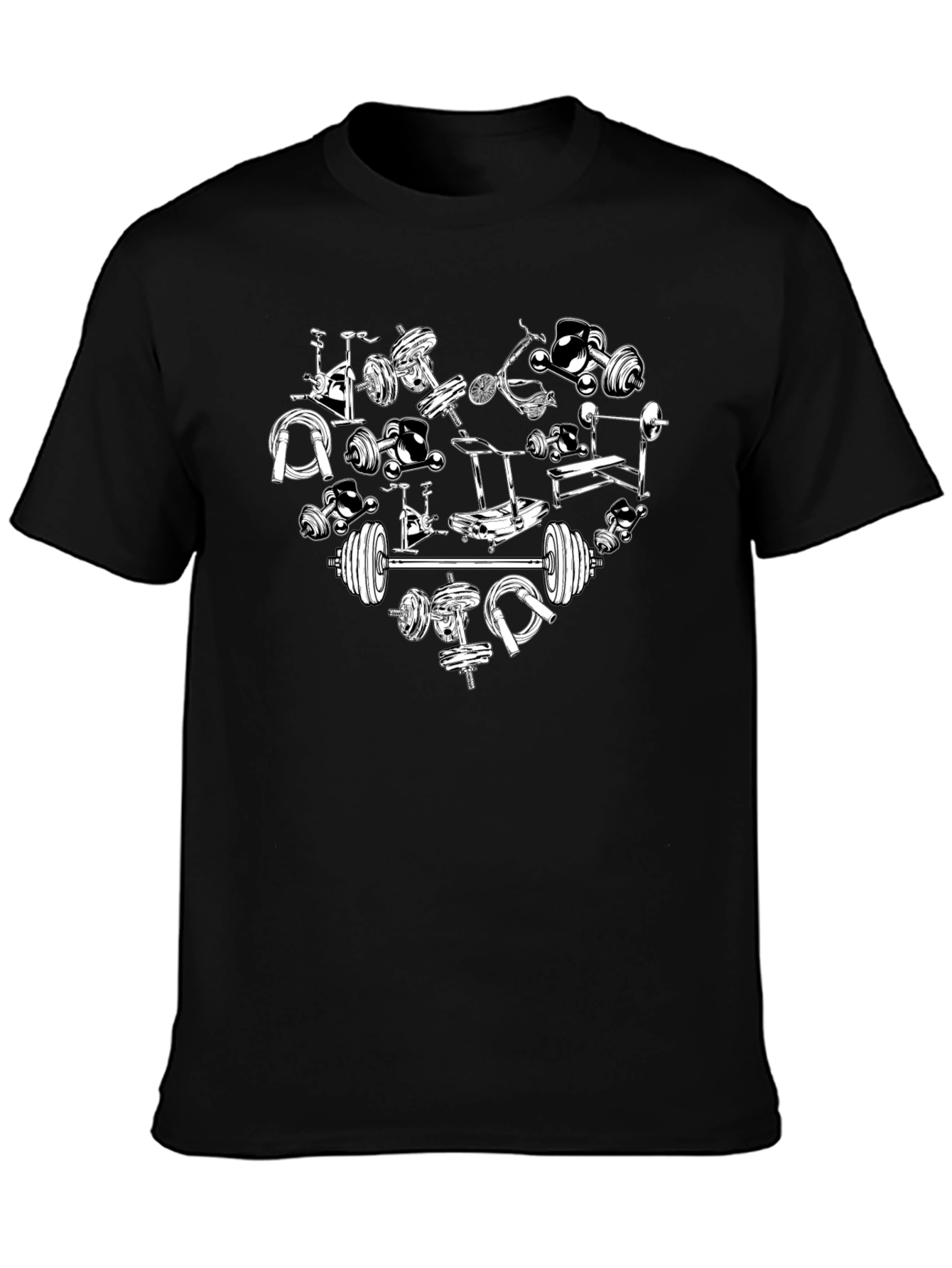 Gym Heart T-Shirt - Fitness Lovers Tee