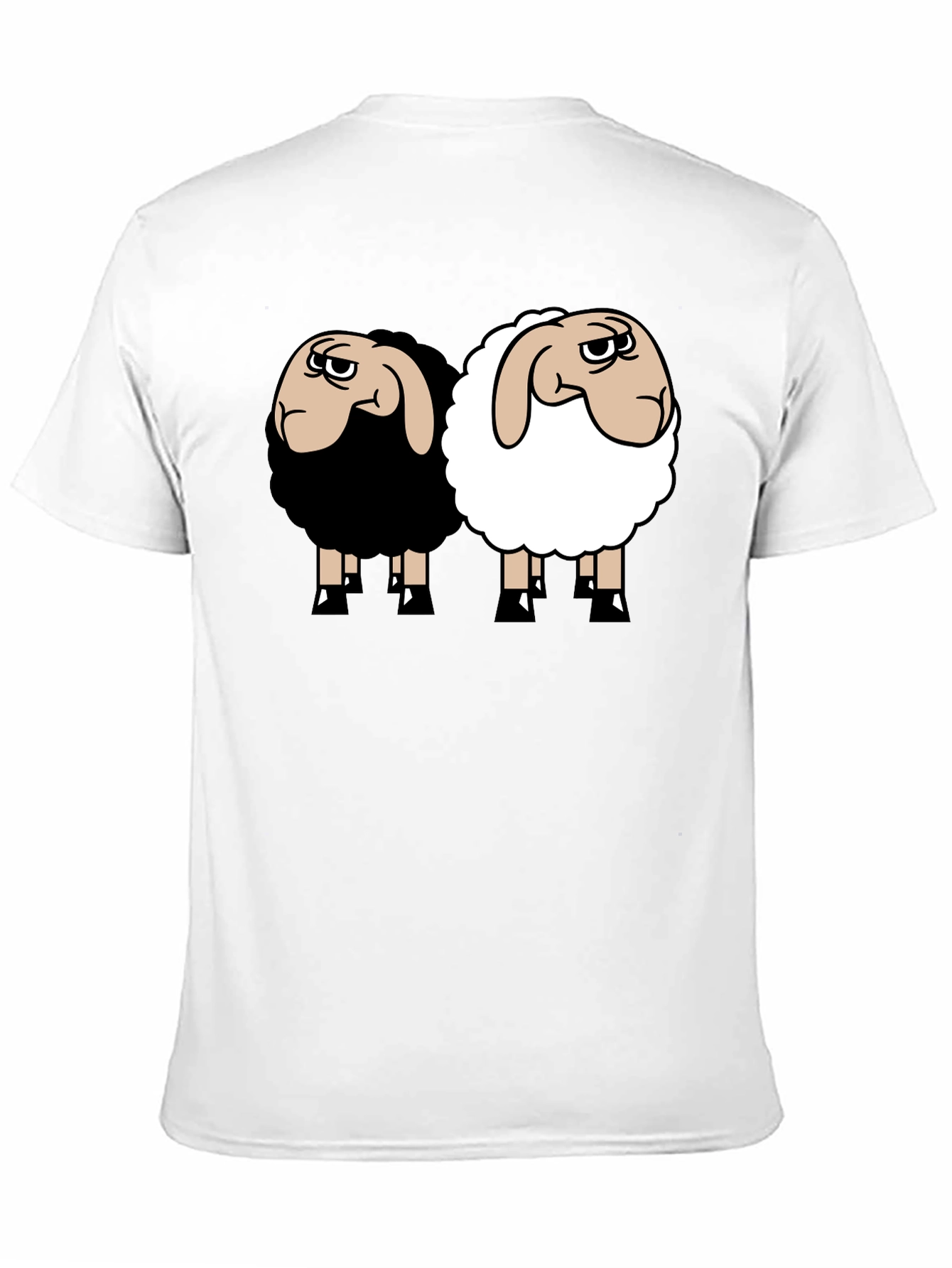 Black T-Shirt with Sheep Graphic