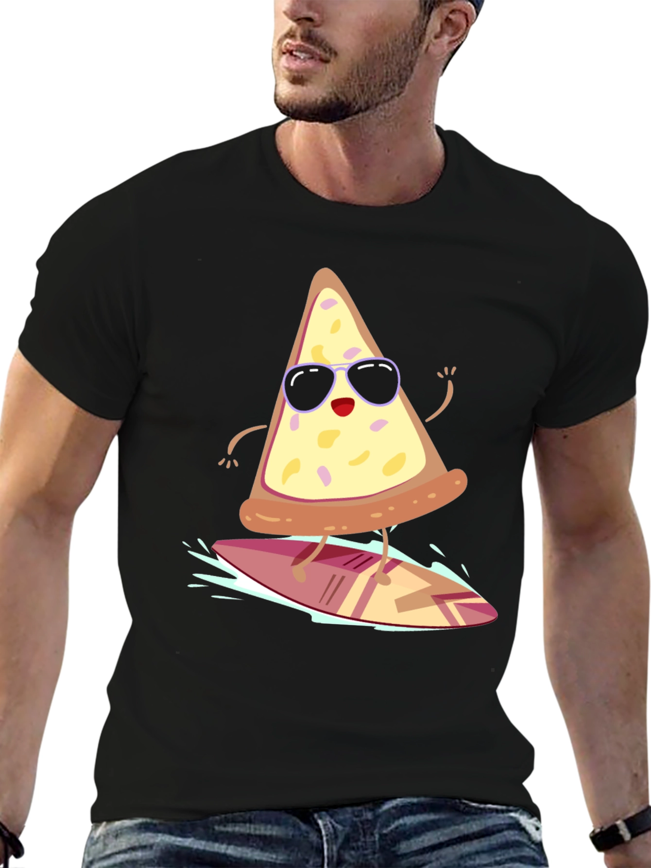 Pizza Surfer Graphic Tee - Cool & Fun T-Shirt