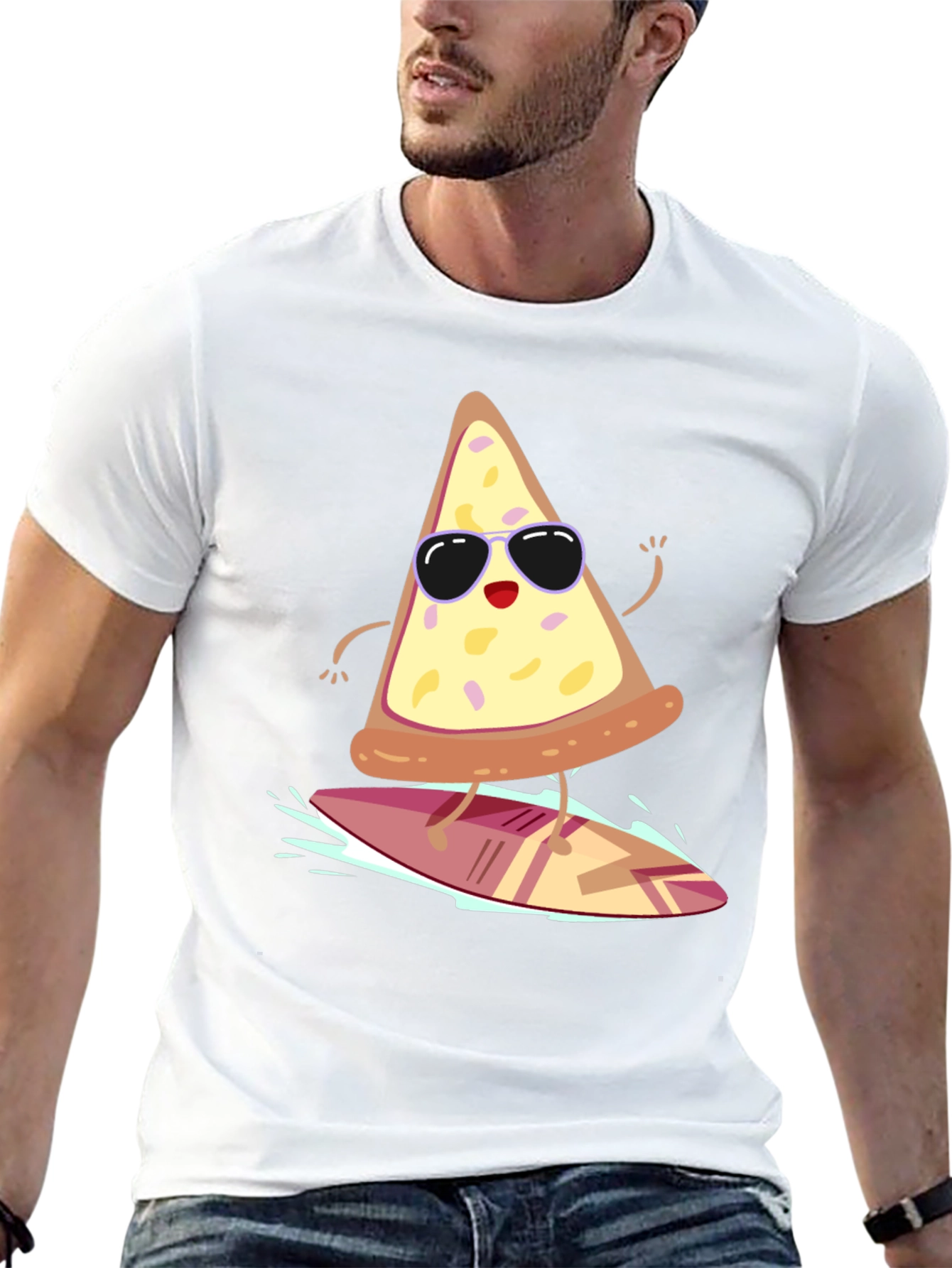 Pizza Surfer Graphic Tee - Cool & Fun T-Shirt