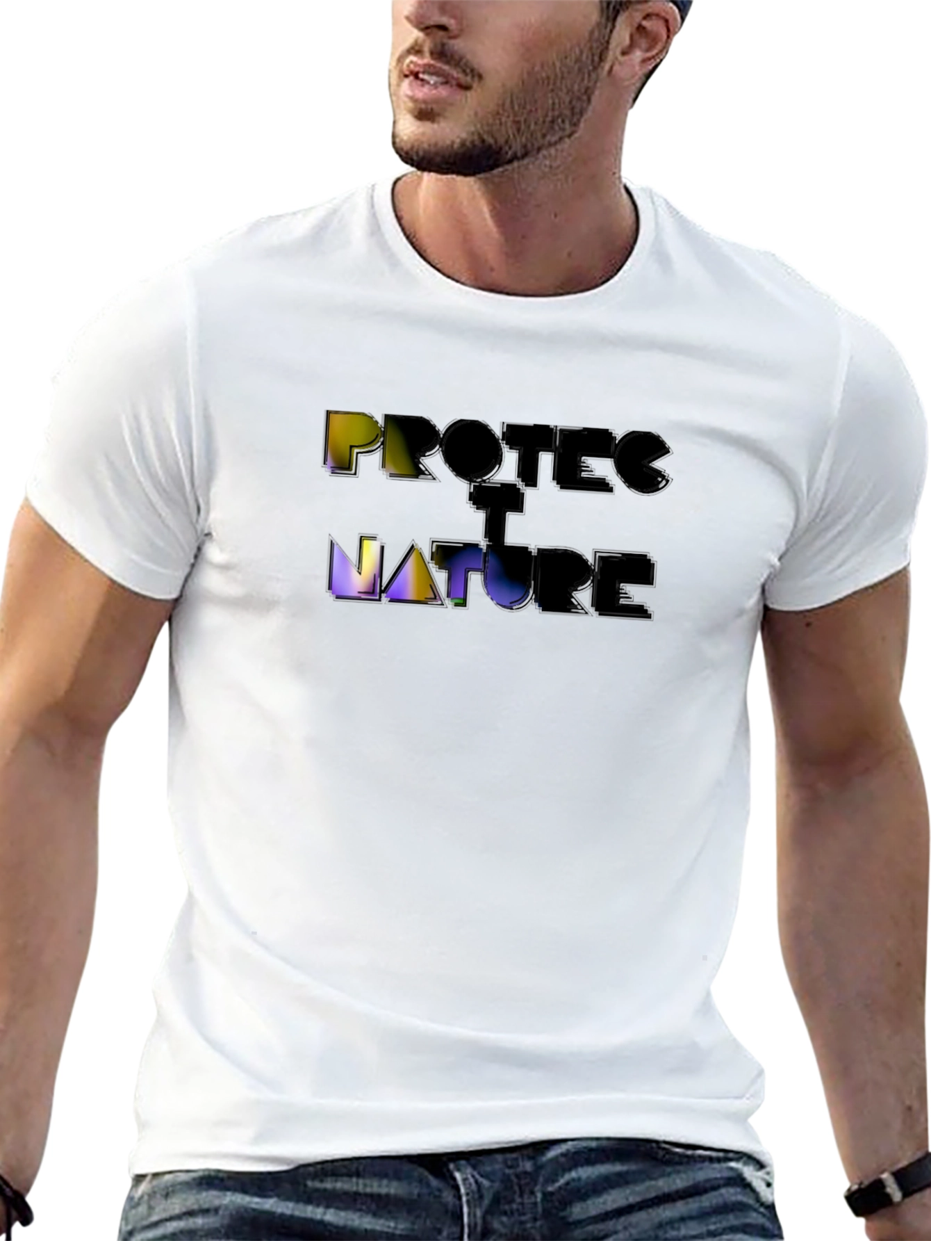 Protect Nature Graphic T-Shirt - Black Short Sleeve