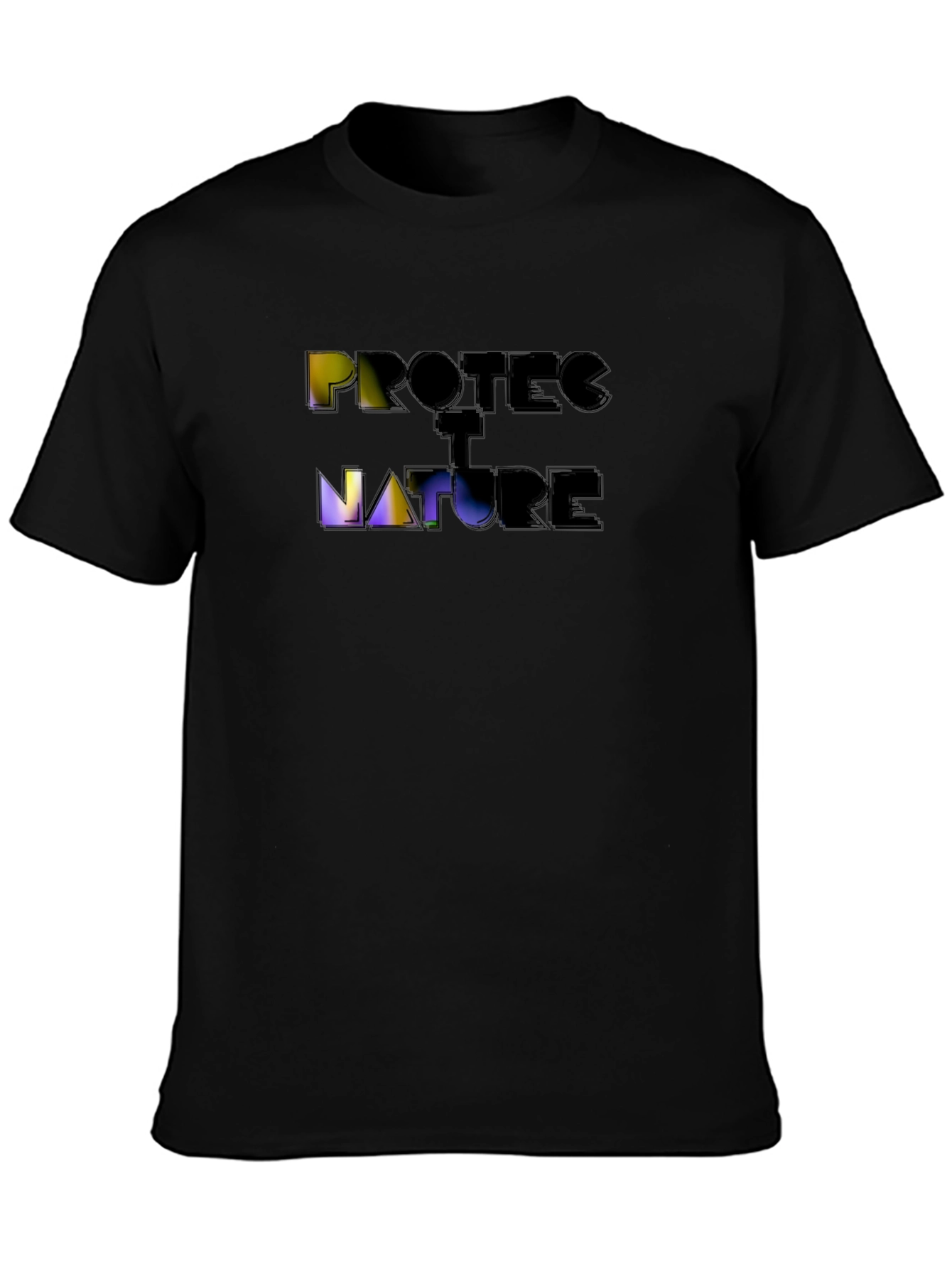 Protect Nature Graphic T-Shirt - Black Short Sleeve