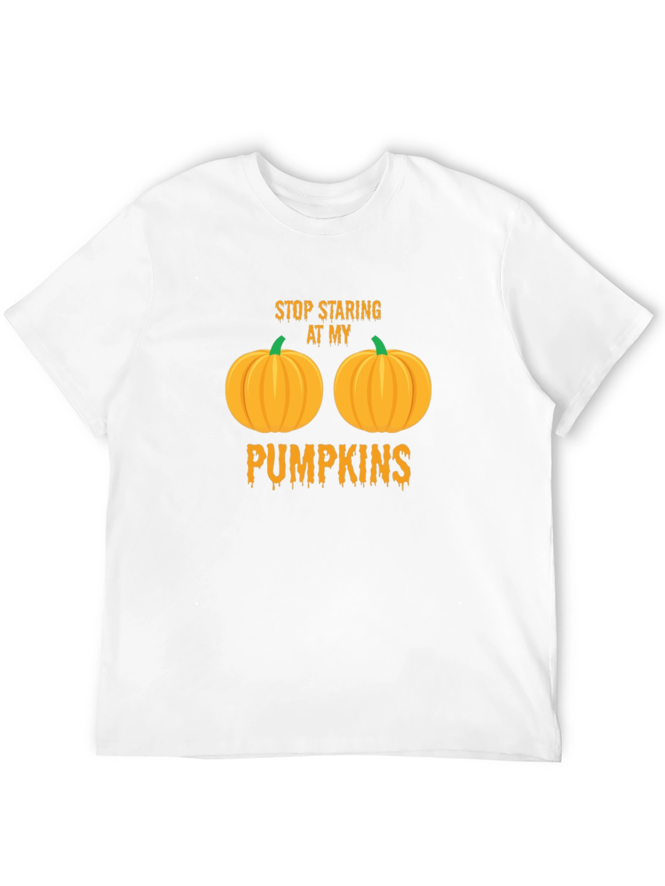 Stop Staring At My Pumpkins Halloween T-Shirt