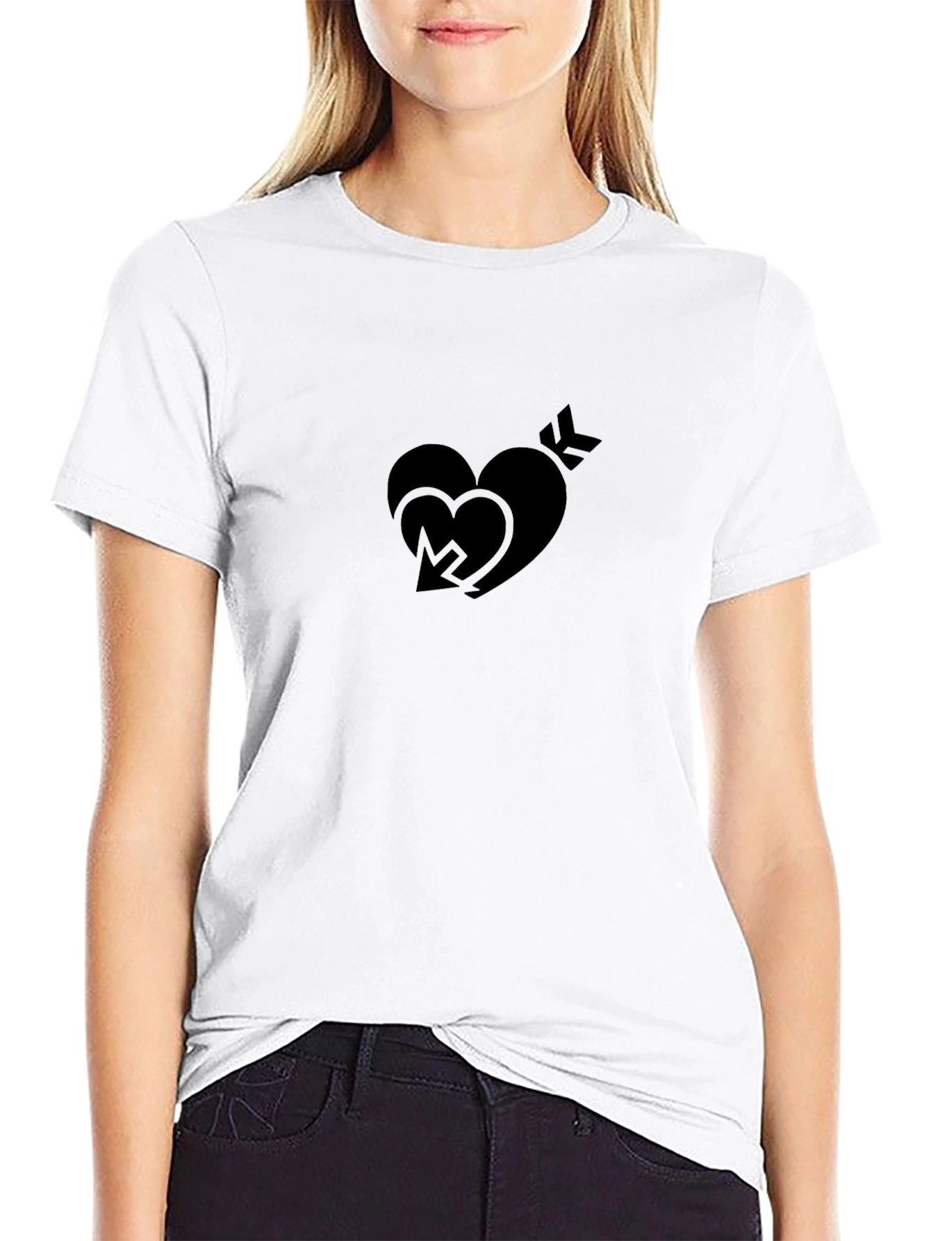 Heart & Arrow Graphic Tee - Black