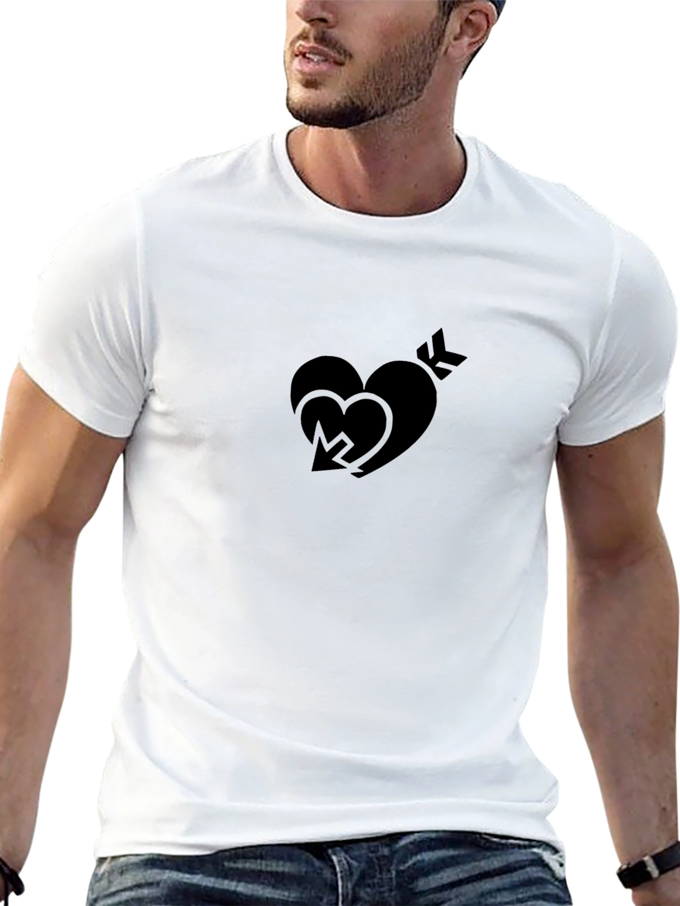Heart & Arrow Graphic Tee - Black