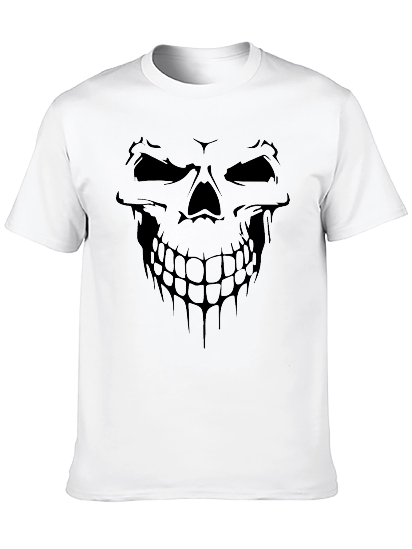 Mens Black Skull Graphic T-Shirt