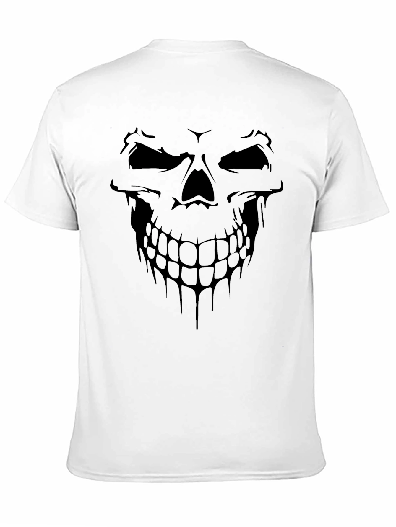 Mens Black Skull Graphic T-Shirt