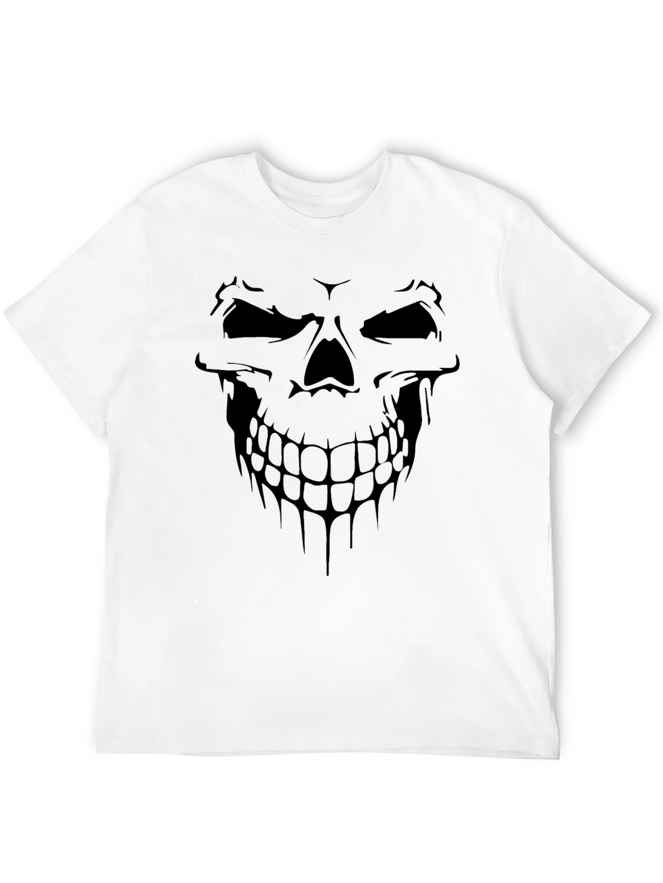 Mens Black Skull Graphic T-Shirt