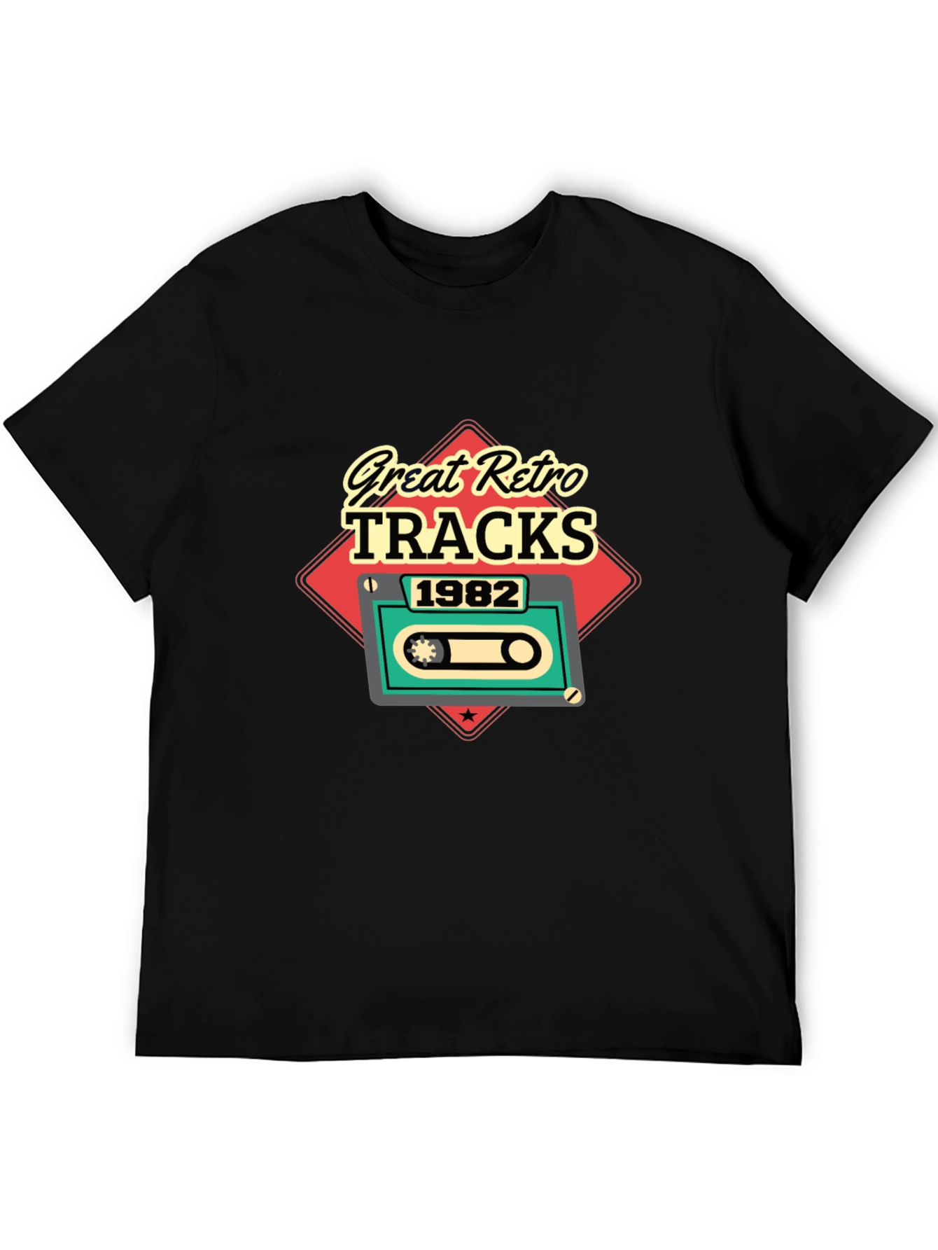 Great Retro Tracks 1982 Cassette Tape T-Shirt