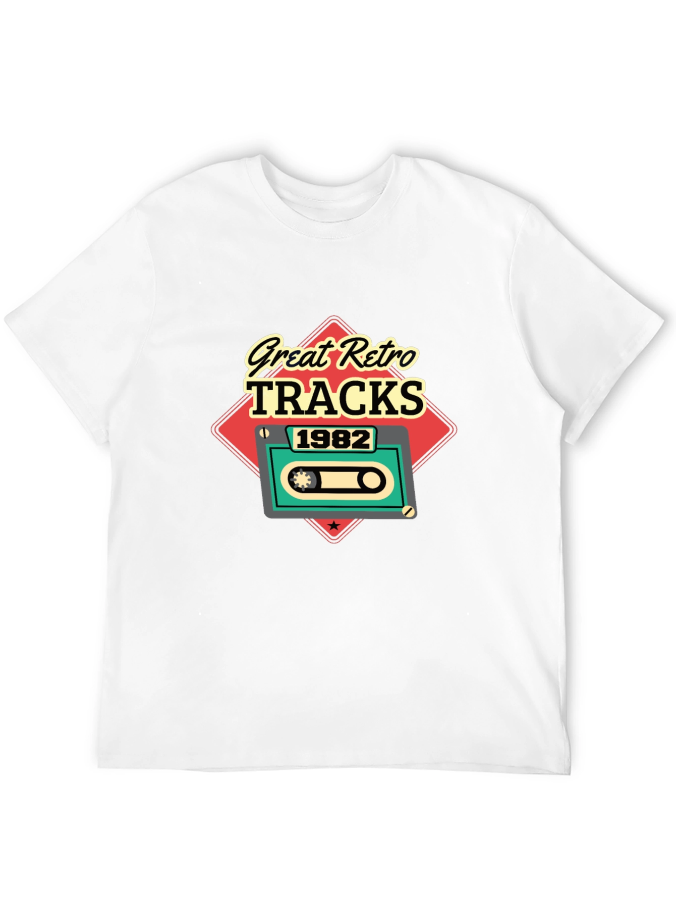 Great Retro Tracks 1982 Cassette Tape T-Shirt