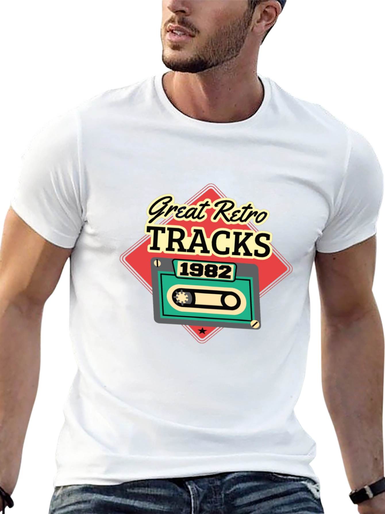Great Retro Tracks 1982 Cassette Tape T-Shirt